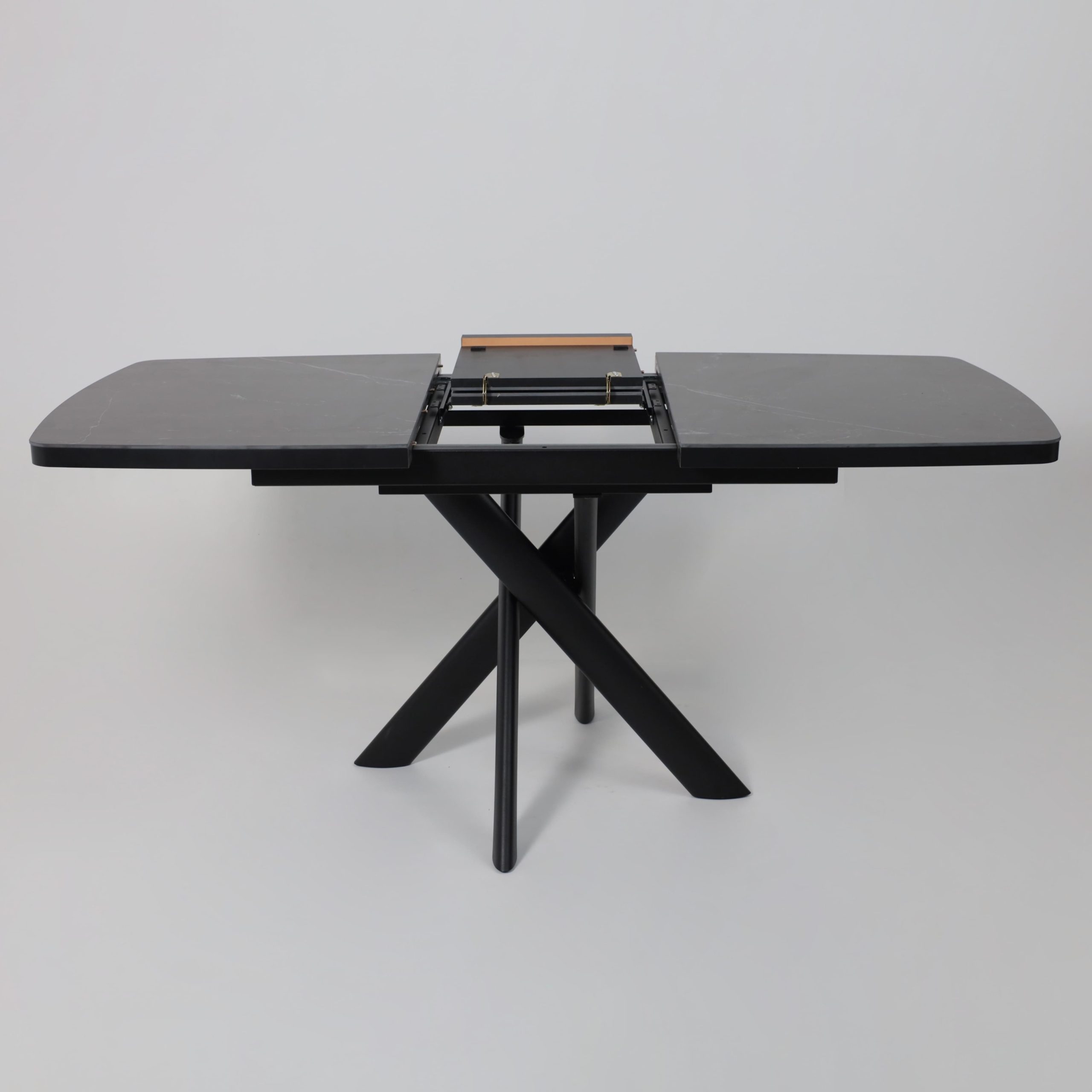 Стол LEONEL-130, раздвижной 130(165)х85, STONE BLACK ST CER/Черный