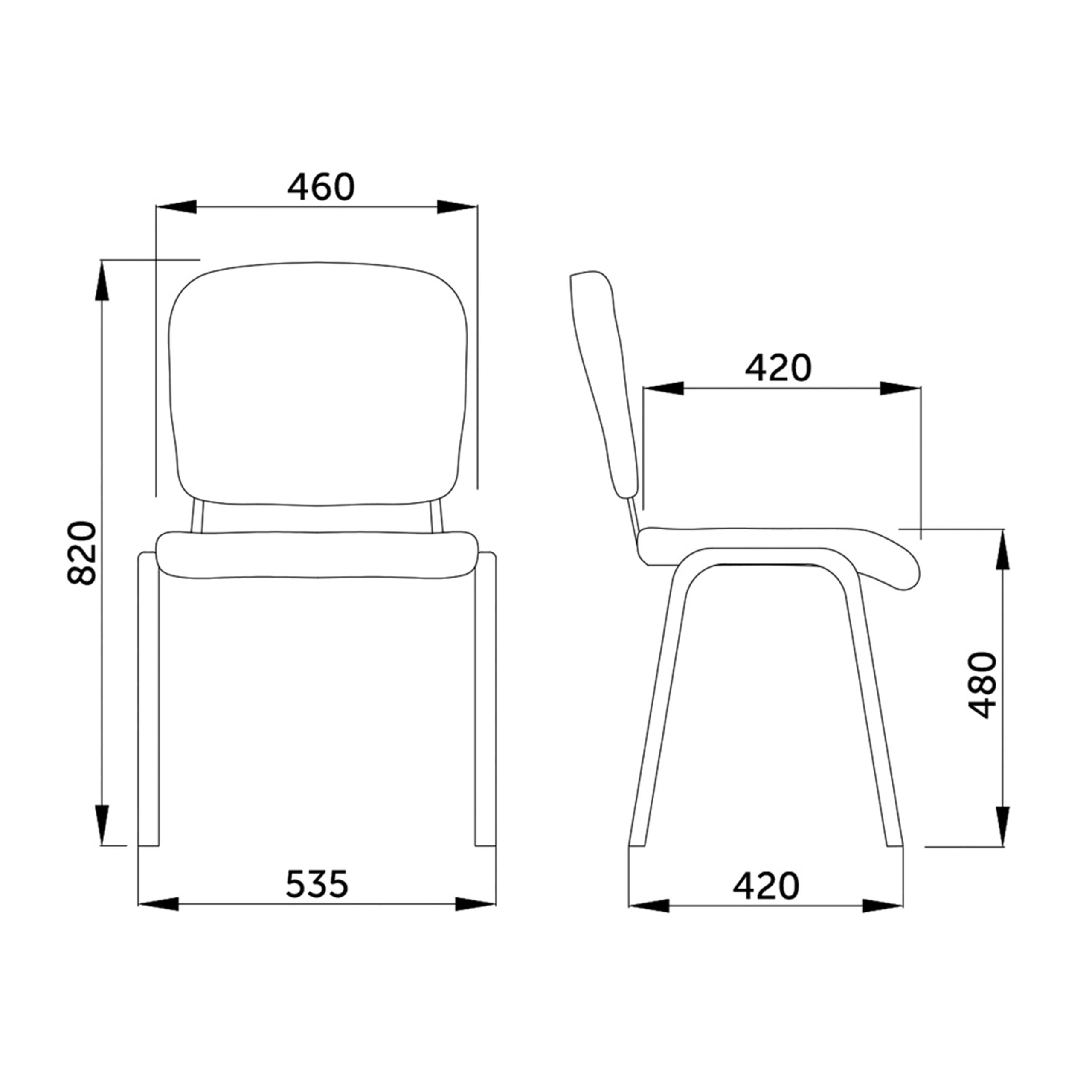 Стул Изо (Ткань, Мебельная, ТК-1 (черный), CH)