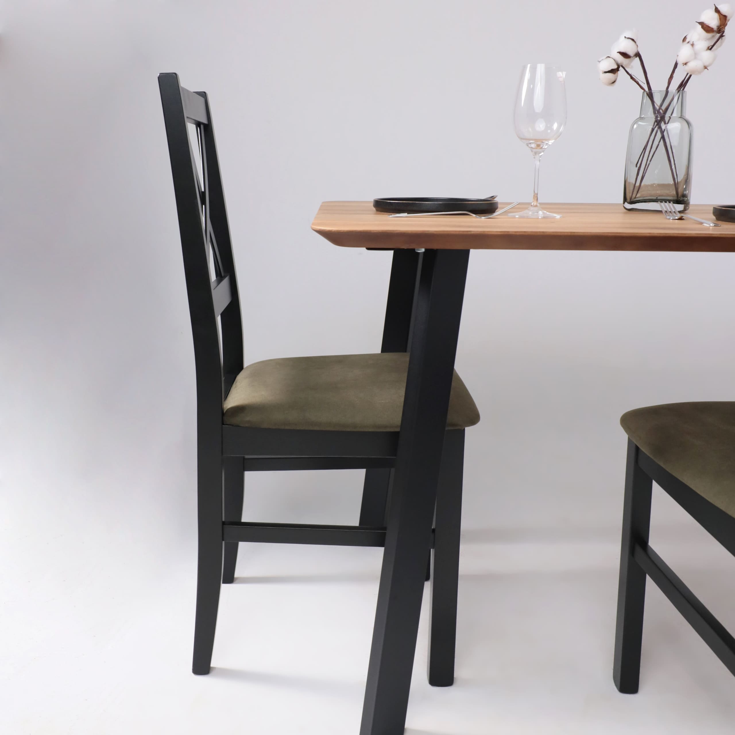 Стол МАЙОН, 120*80*74, дуб натуральный/черный (ПР-2 DSW (Т27) (02) КС-60)