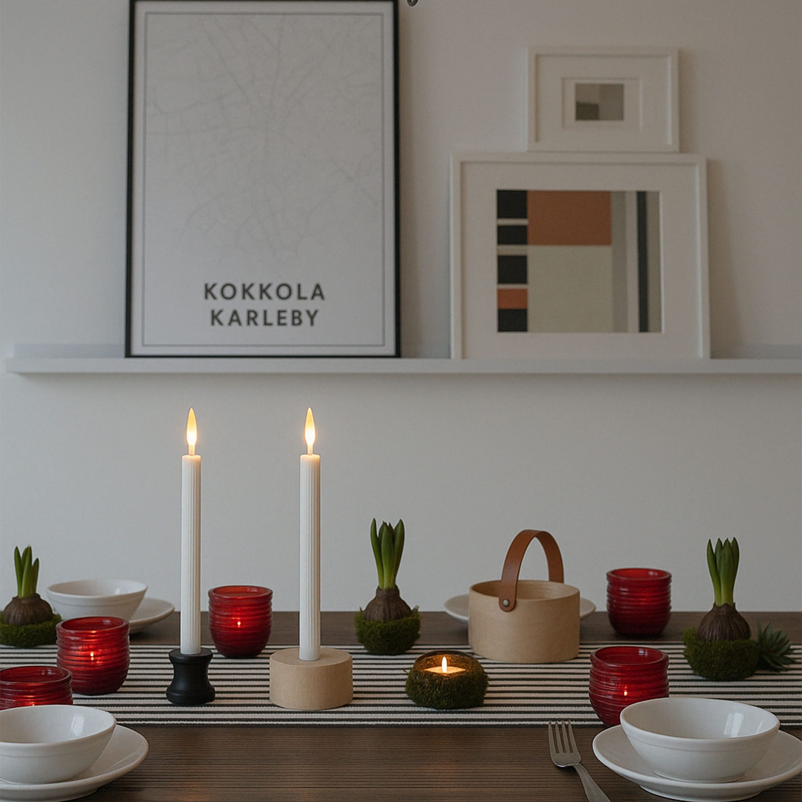 Комплект из электронных свечей AKS тип 2 ( 2 свечи 2.4х25.3см 1LEDх2, 2ААх2 )