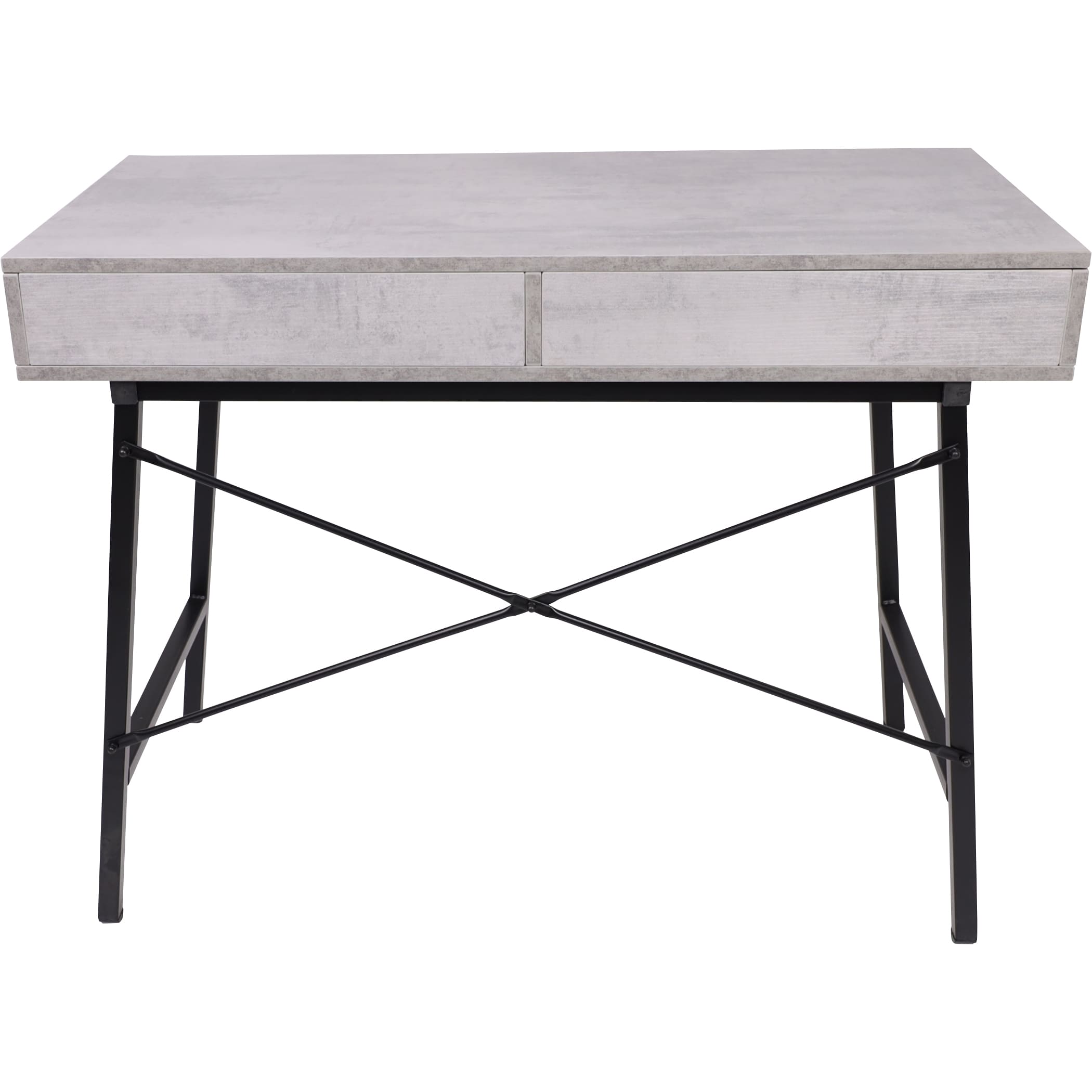 Стол письменный AGAT, бетон/черный металл, 1000*500*780