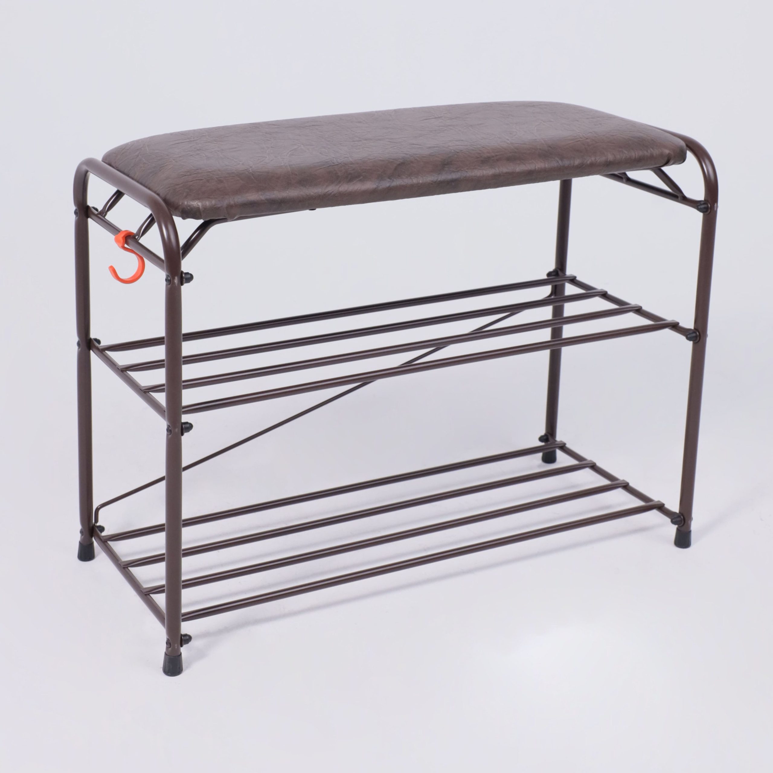 Подставка для обуви Альфа 23, с сиденьем (Коричневый)