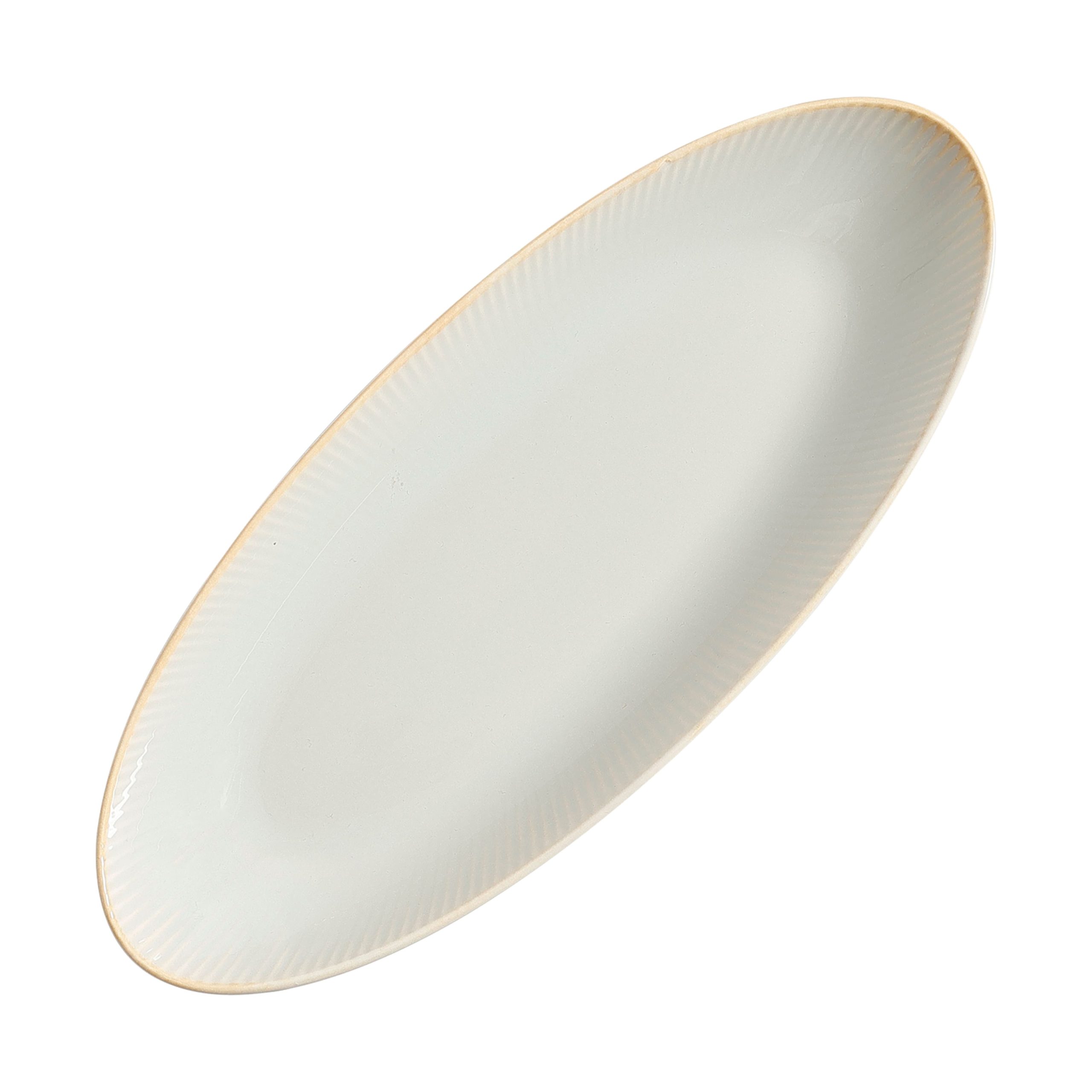 Блюдо для рыбы AURORA, фарфор, айвори, 31*13*3,6см