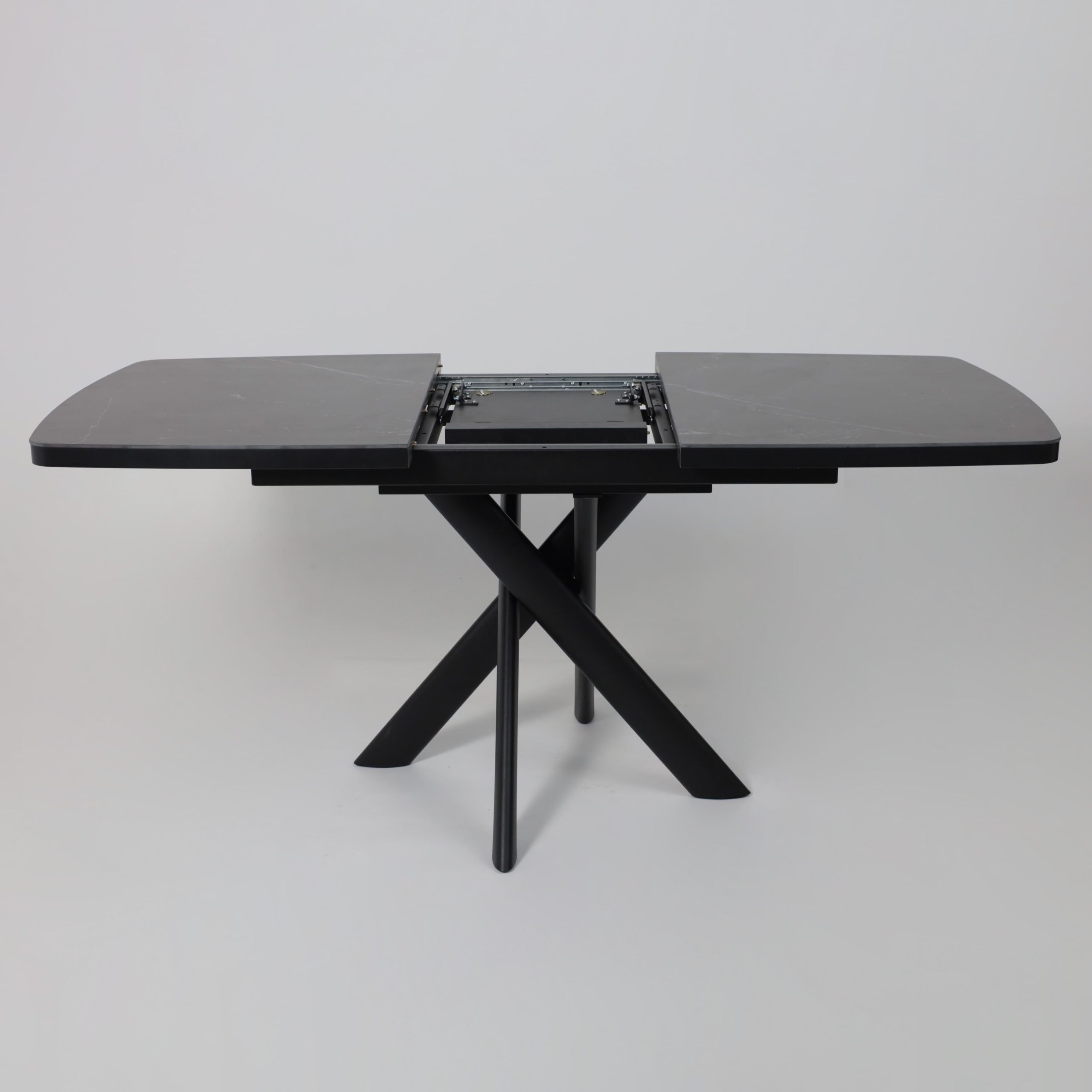 Стол LEONEL-130, раздвижной 130(165)х85, STONE BLACK ST CER/Черный