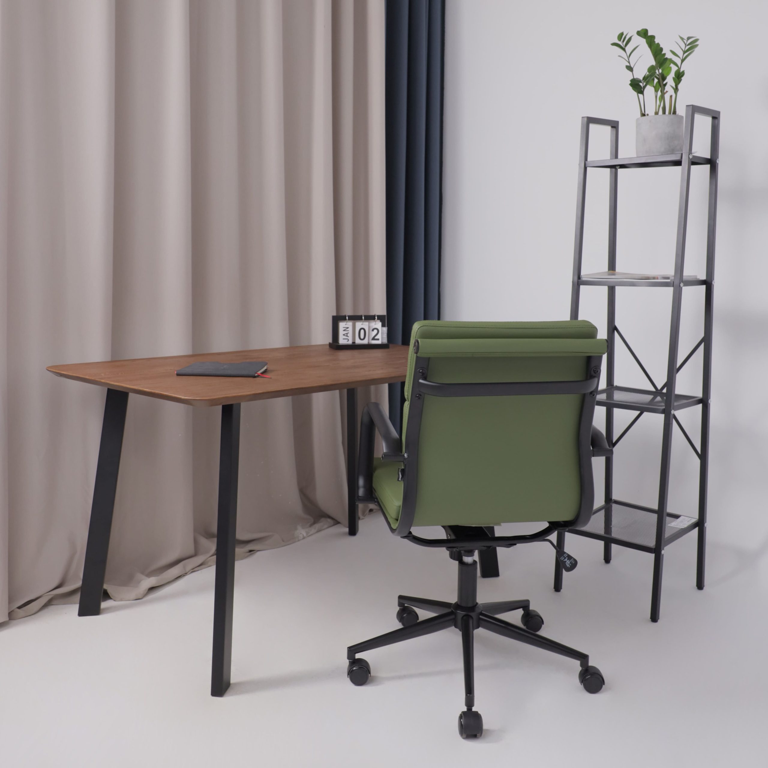 Кресло рабочее INDIGO, LB зеленый/черный