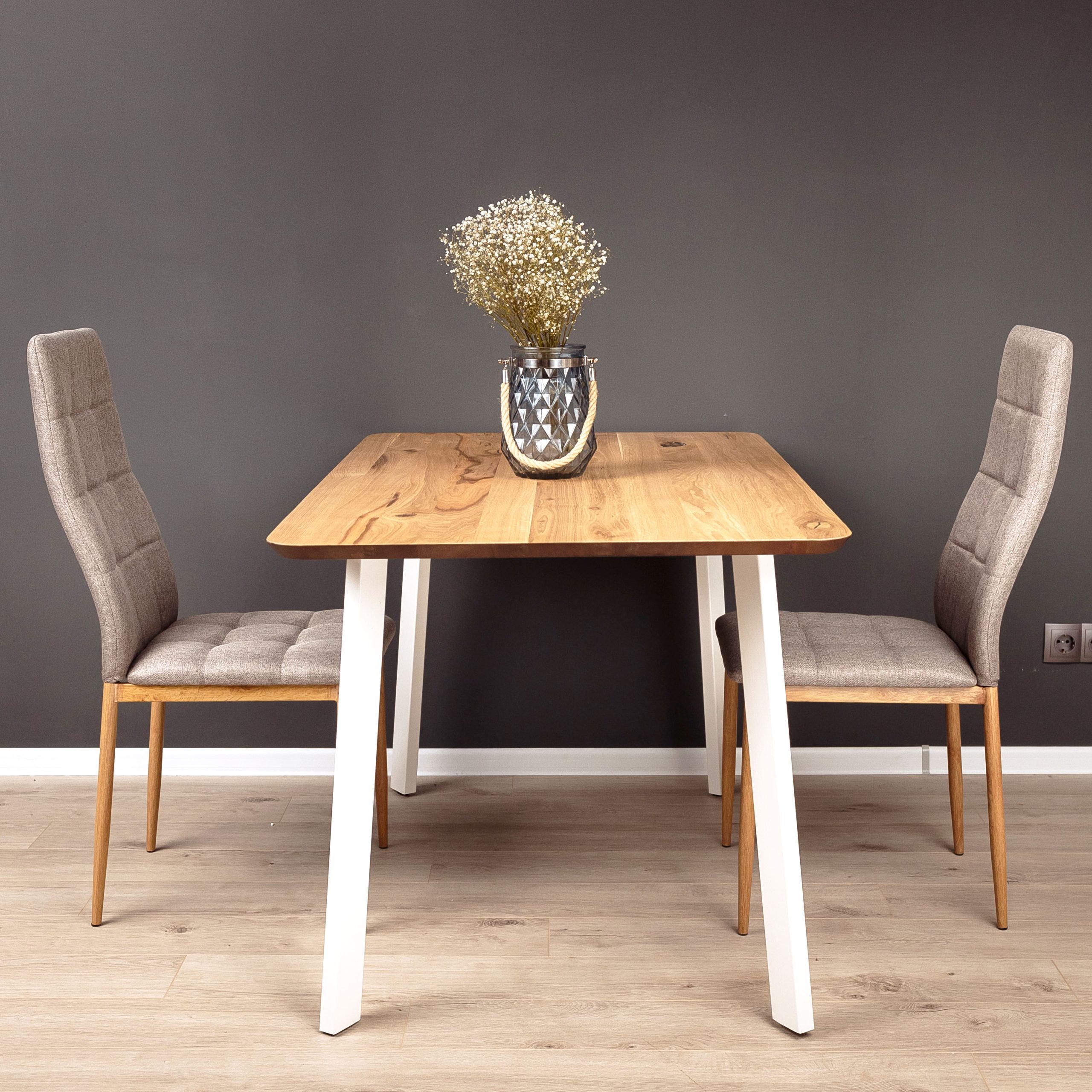 Стол МАЙОН, 130*80*74, дуб натуральный/белый (ПР-2 DSW (Т27) (02) КС-60)