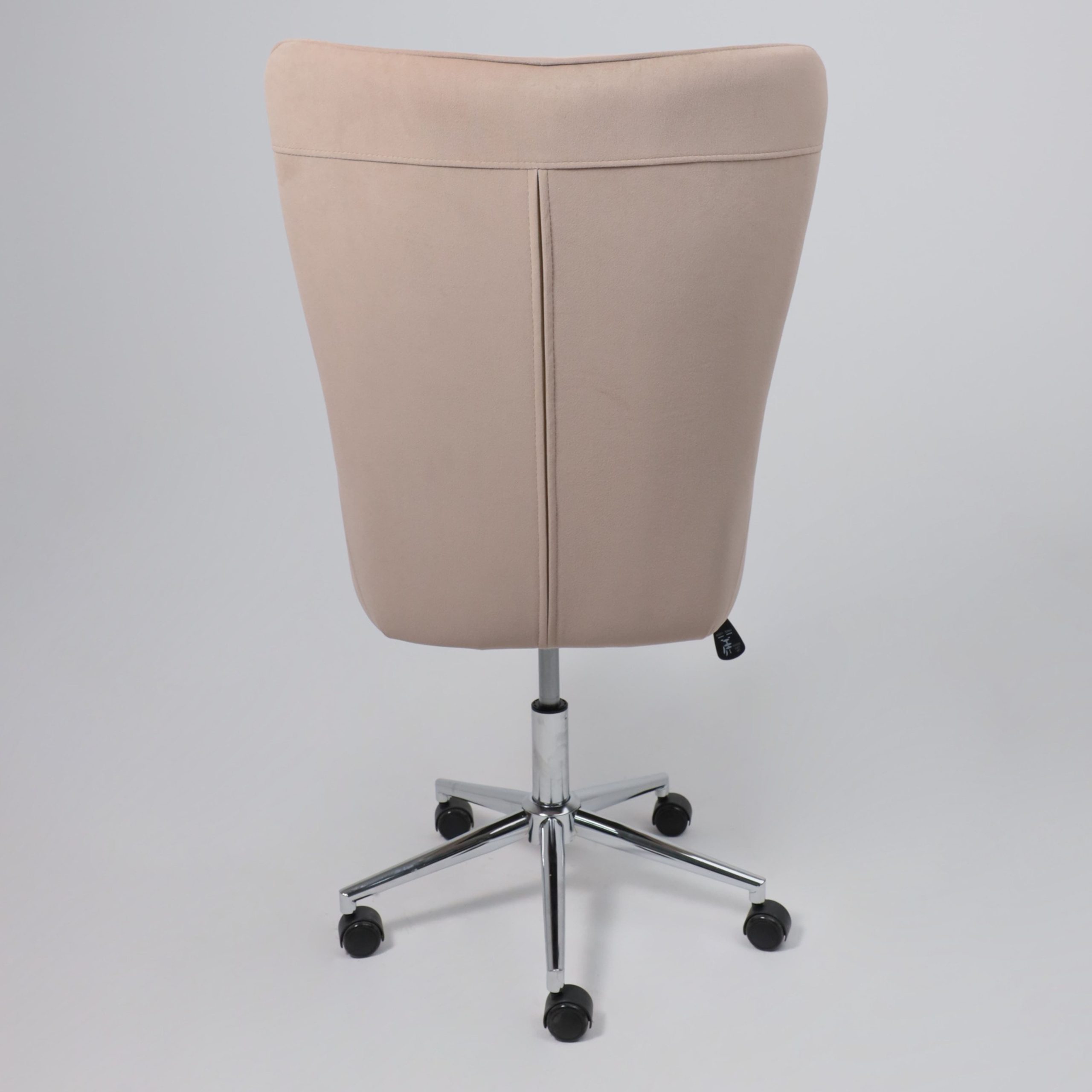 Кресло поворотное BELLA XL chrome, Kiton 714 Powder, велюр/пудровый