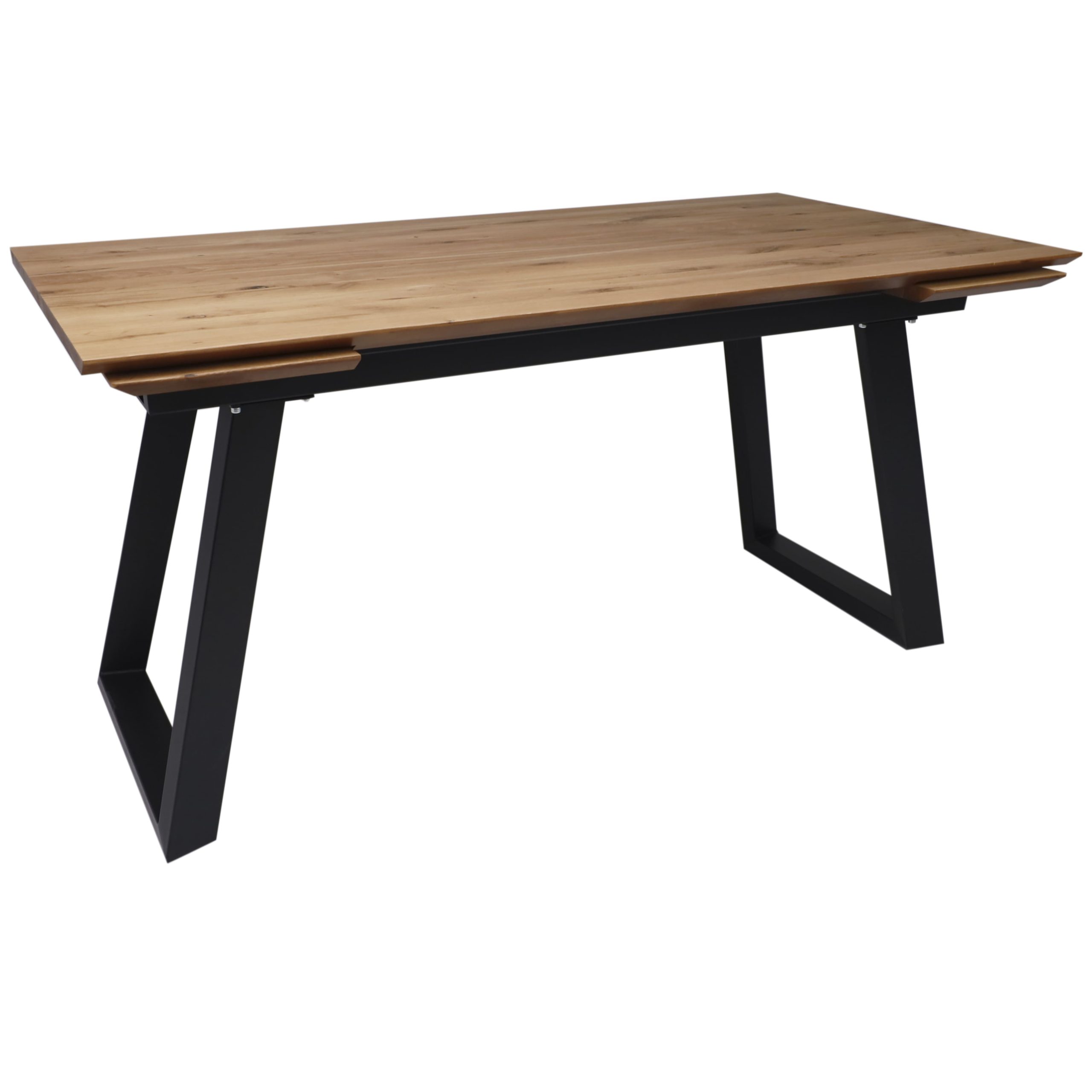 Стол САНГАЙ раздвижной, 136(196)*80*80, дуб натуральный / черный (ПрР-7 DSW (02) ТрН/Р-80)