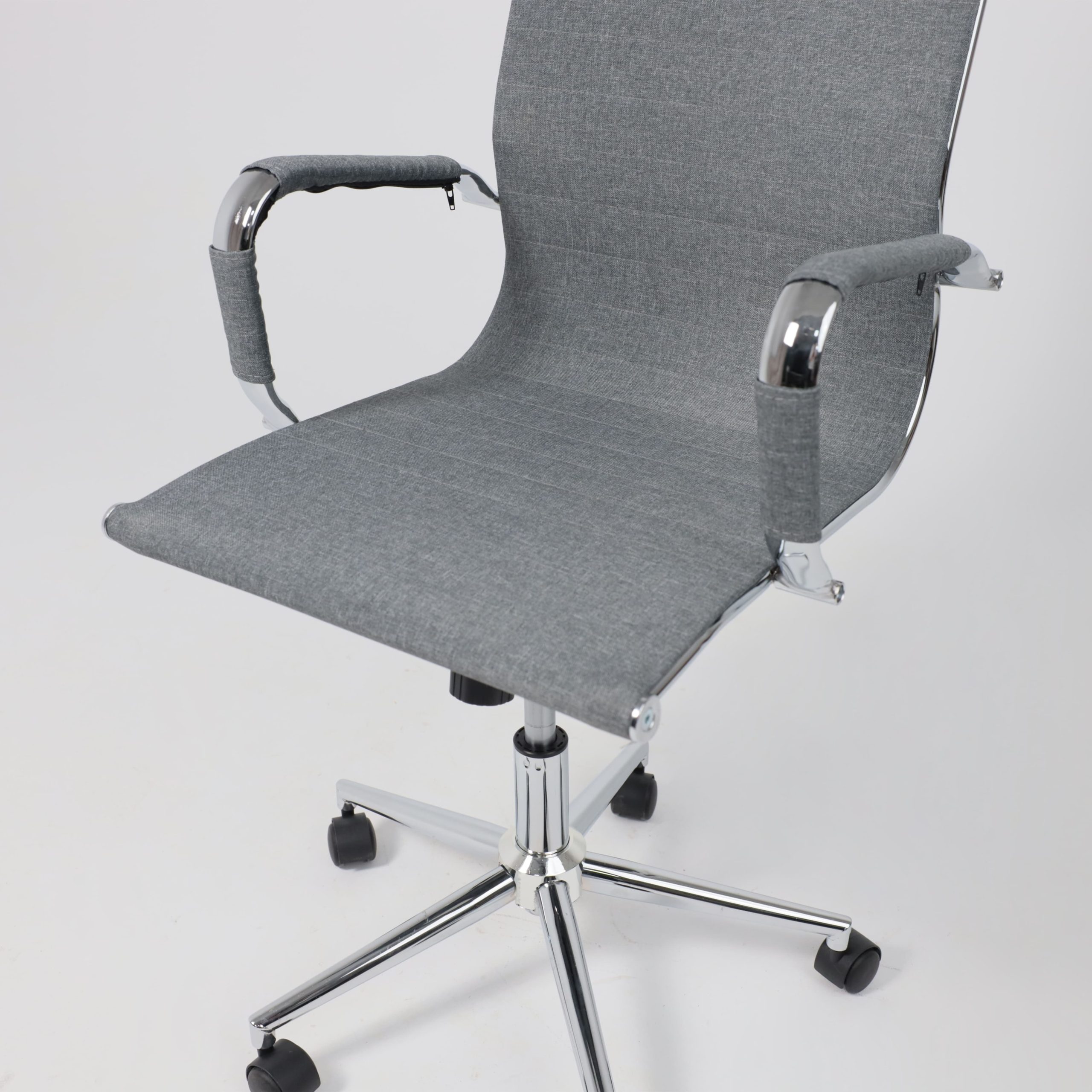 Кресло поворотное EVELIN, ткань, серый