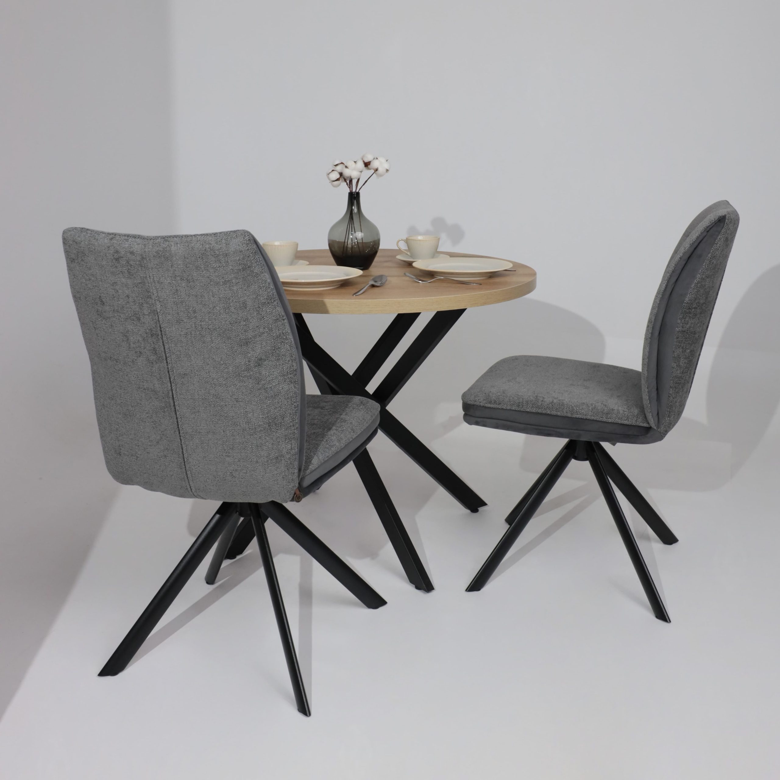 Стул SMART-R 360, g22 GRAPHITE шенилл LUX - d10 HEMATITE LUXчерный