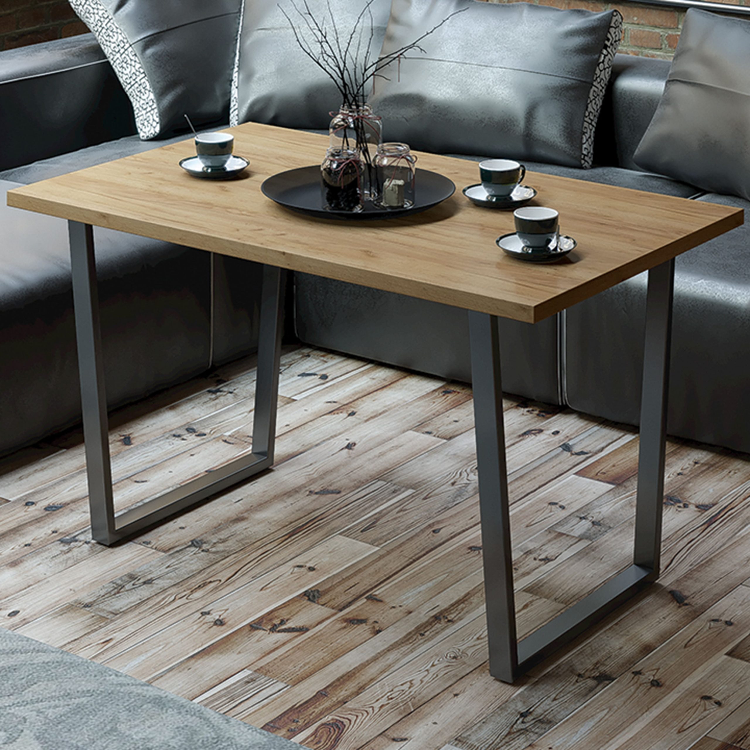 Стол обеденный ДАЛЛАС Тип 1, 1300*800, дуб крафт золотой/черный