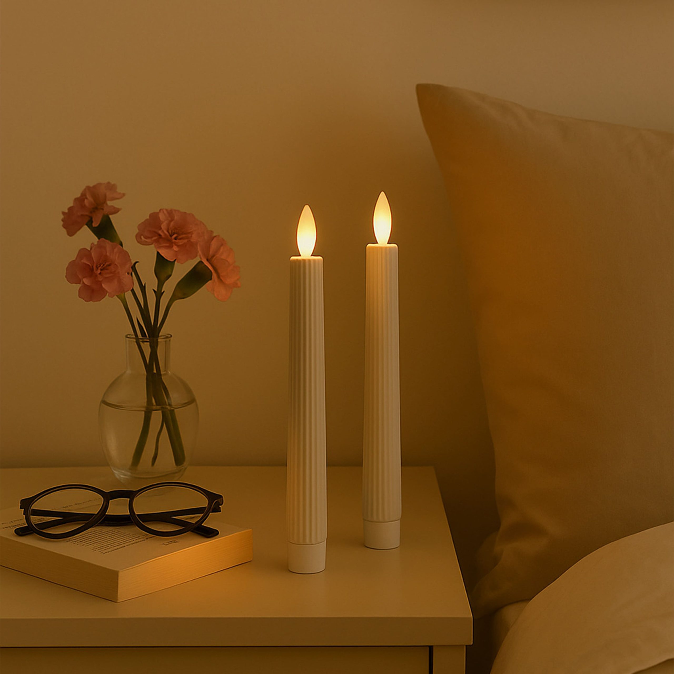 Комплект из электронных свечей AKS тип 2 ( 2 свечи 2.4х25.3см 1LEDх2, 2ААх2 )