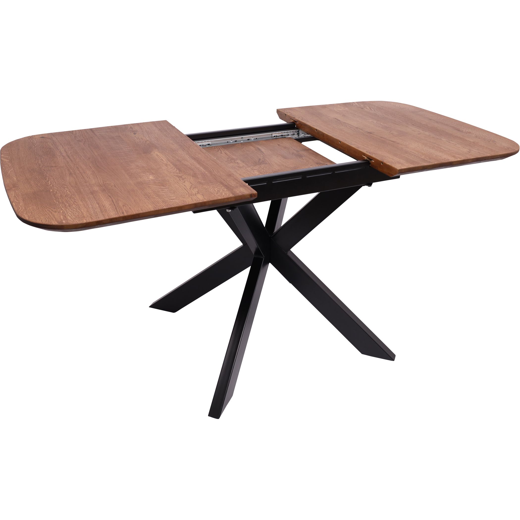 Стол ВЕЙВ раздвижной, 120(160)*80*75, дуб мореный/черный (ПрР-3 DSW (02) КСЕ/Р-80)