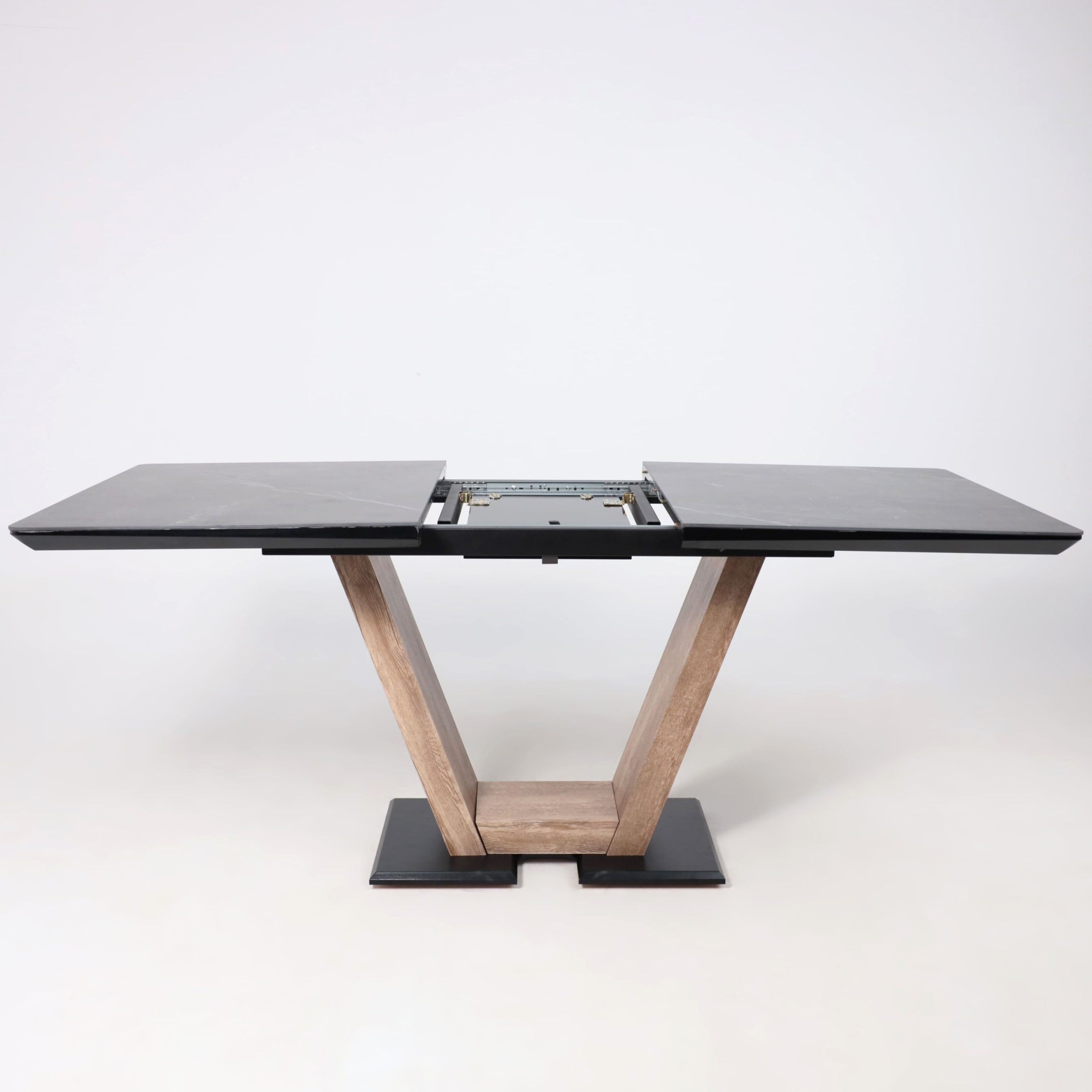 Стол ТОРОНТО, керамика 0 кат. 1400(1715)*800, Камень серый Greys black/Ель умбра