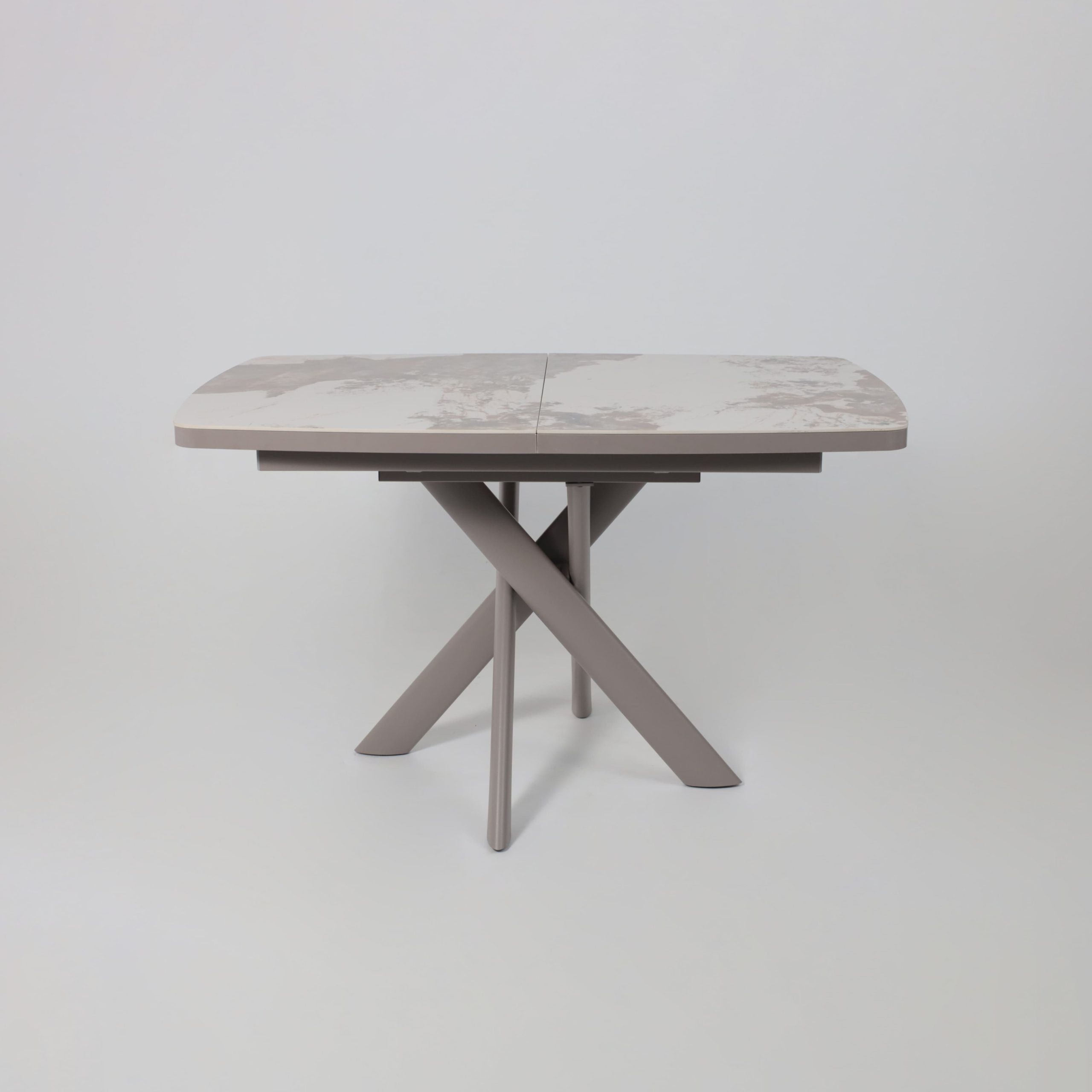 Стол LEONEL-130, раздвижной 130(165)х85, PANDORA GLOSS ST CER/Капучино