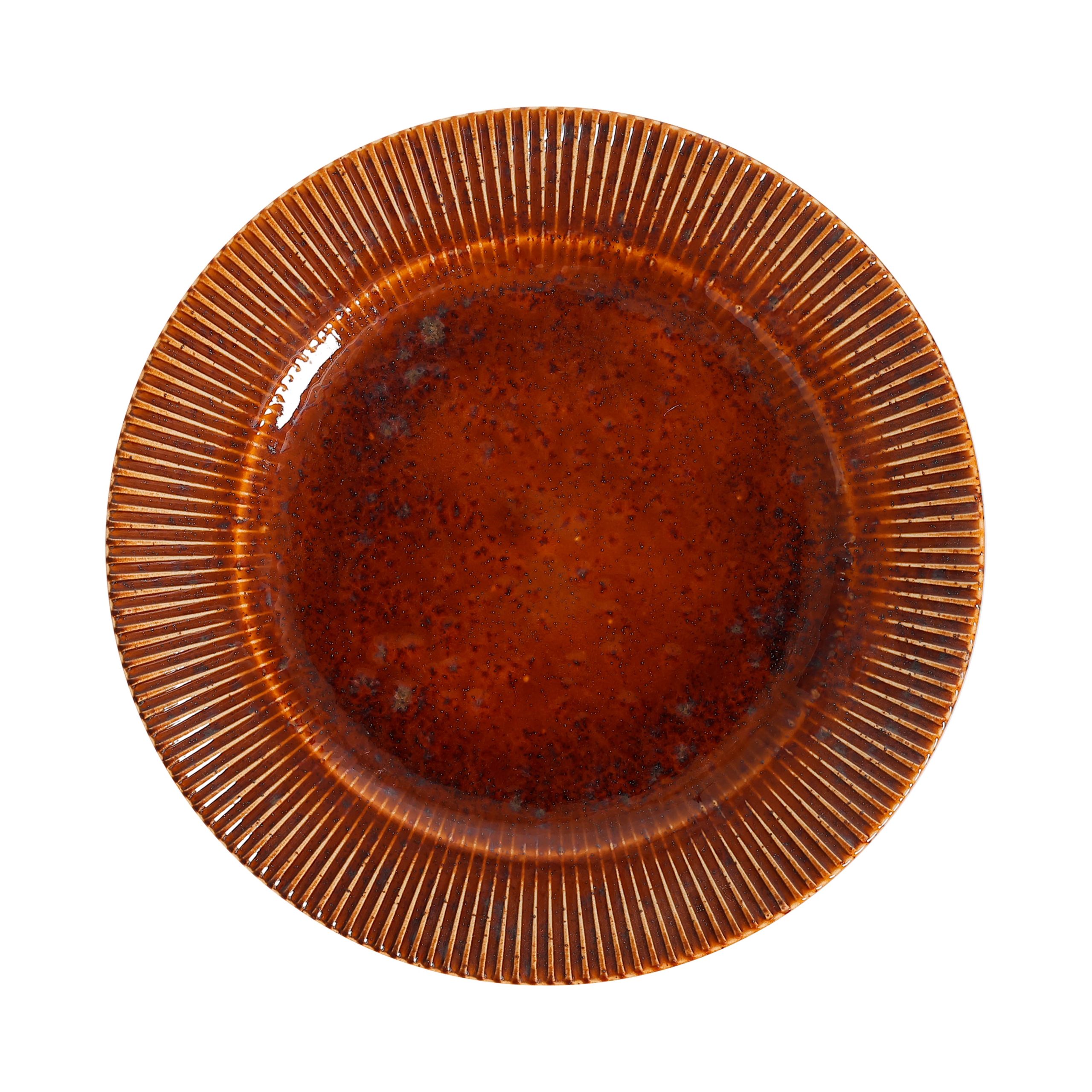 Блюдо AURORA, фарфор, каштановый, d20*2,5см