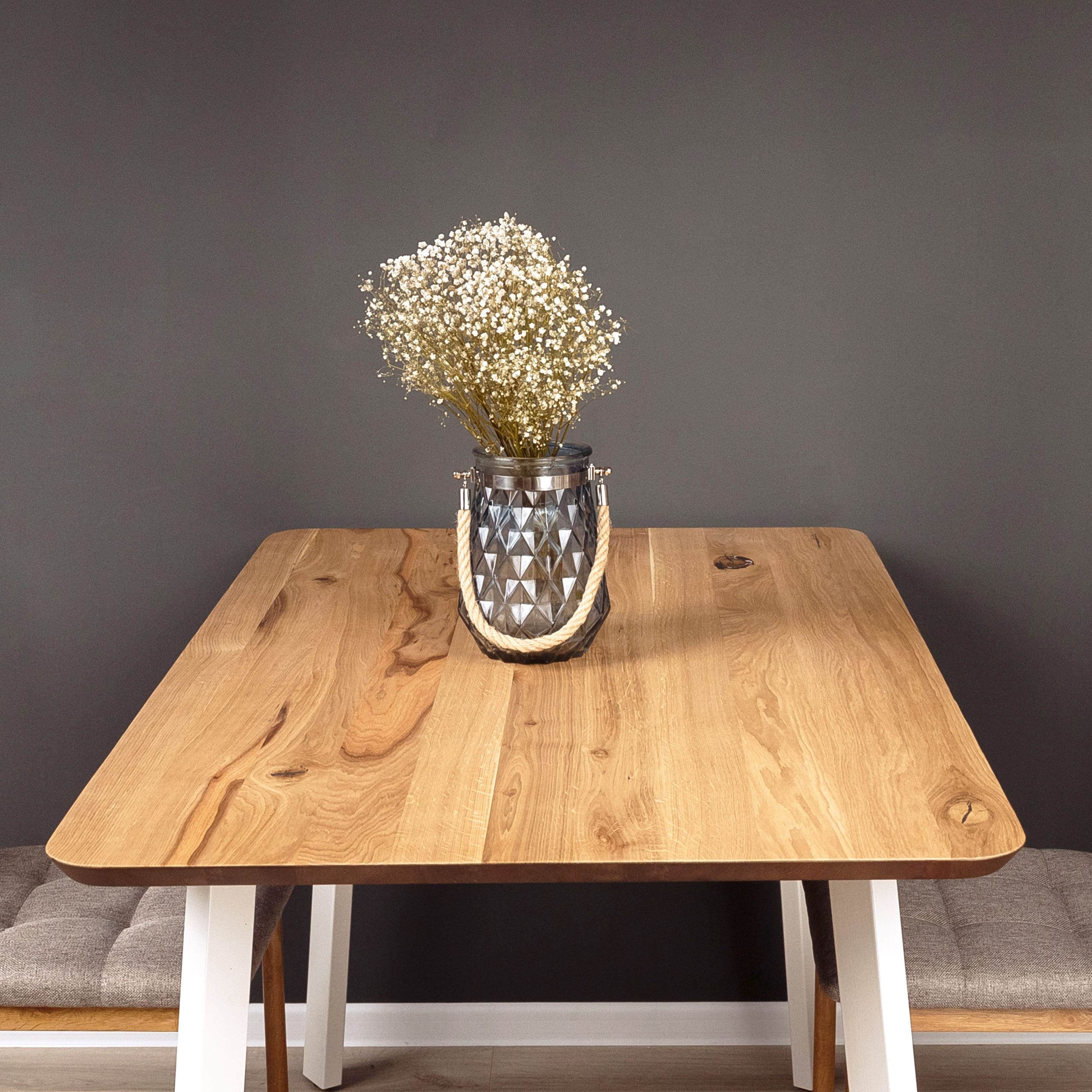 Стол МАЙОН, 130*80*74, дуб натуральный/белый (ПР-2 DSW (Т27) (02) КС-60)