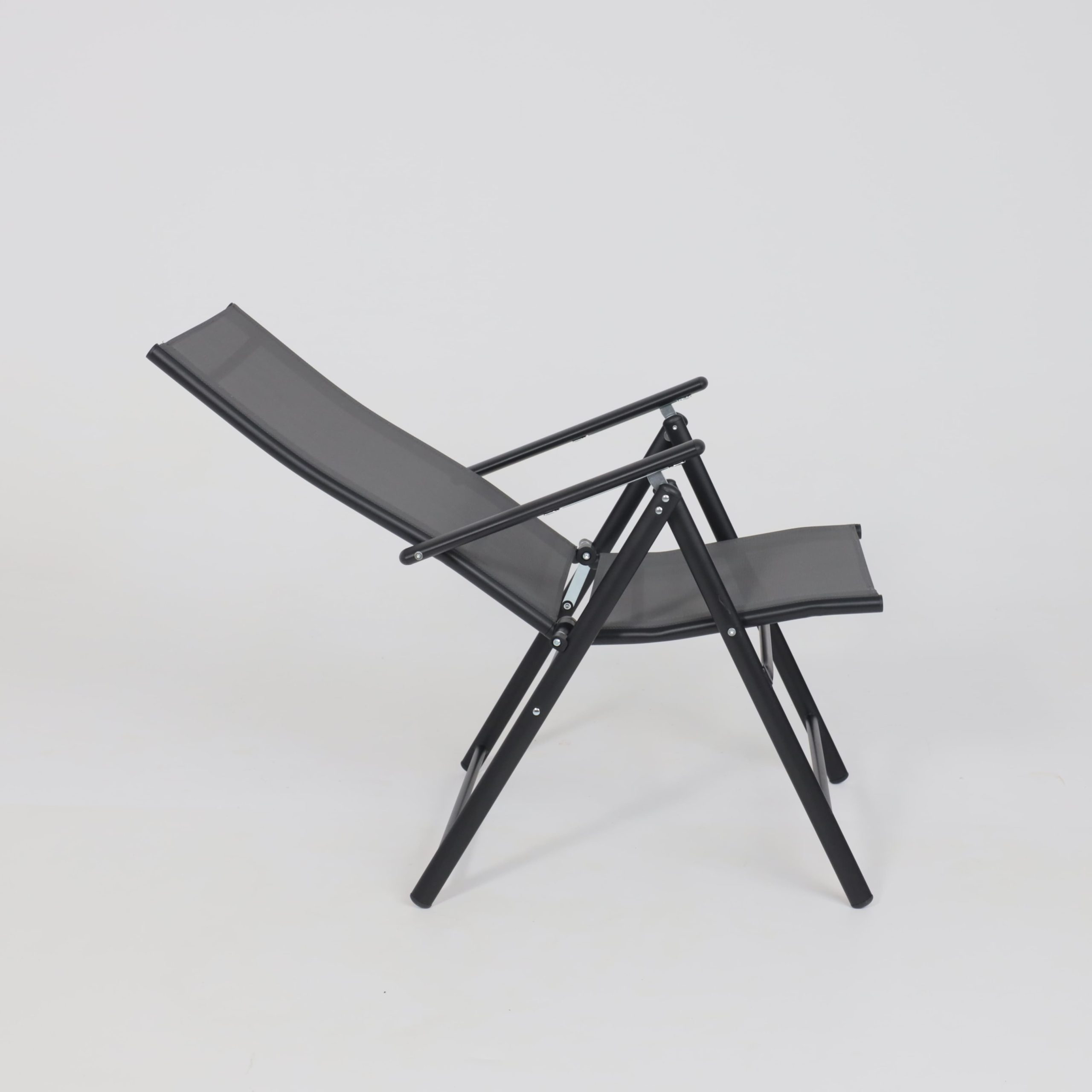 Кресло складное садовое CATANIA, серый/черный