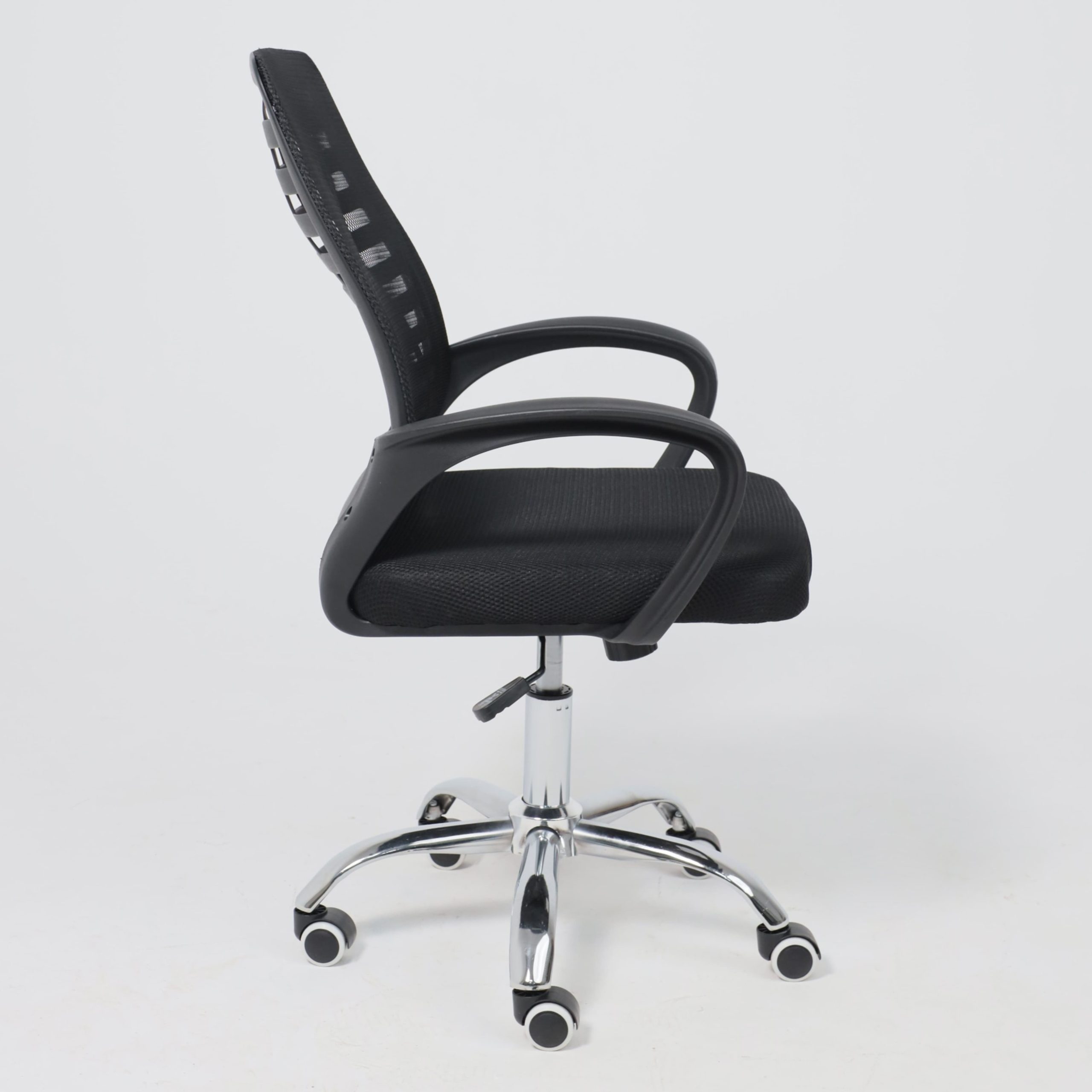 Кресло поворотное для персонала CONSUL, ткань/сетка, черный