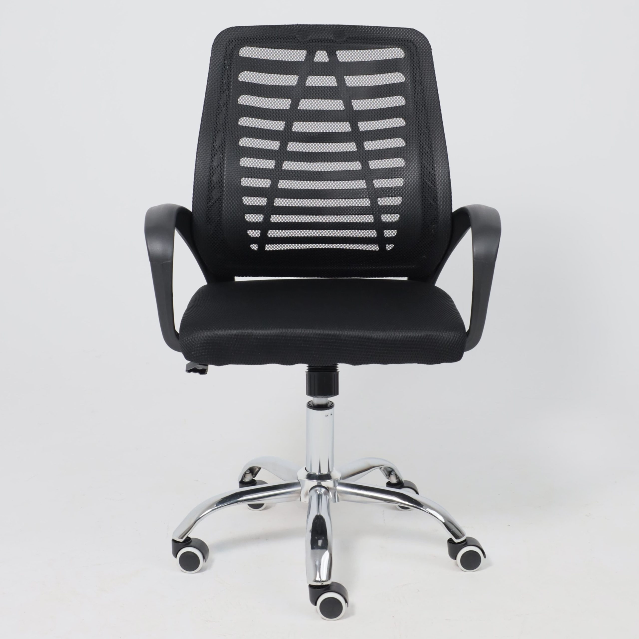 Кресло поворотное для персонала CONSUL, ткань/сетка, черный