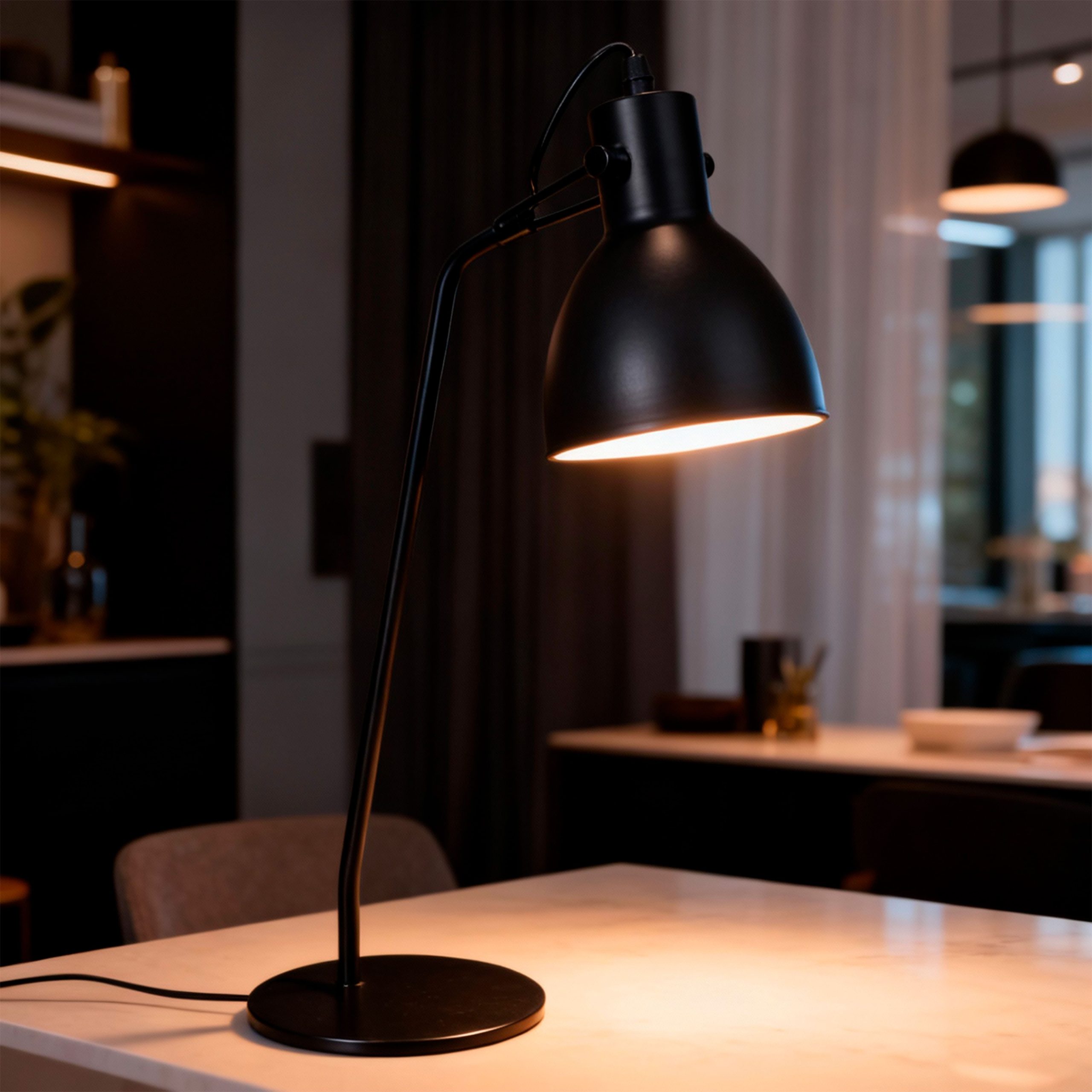 Светильник DUKE, настольный, E27, черный