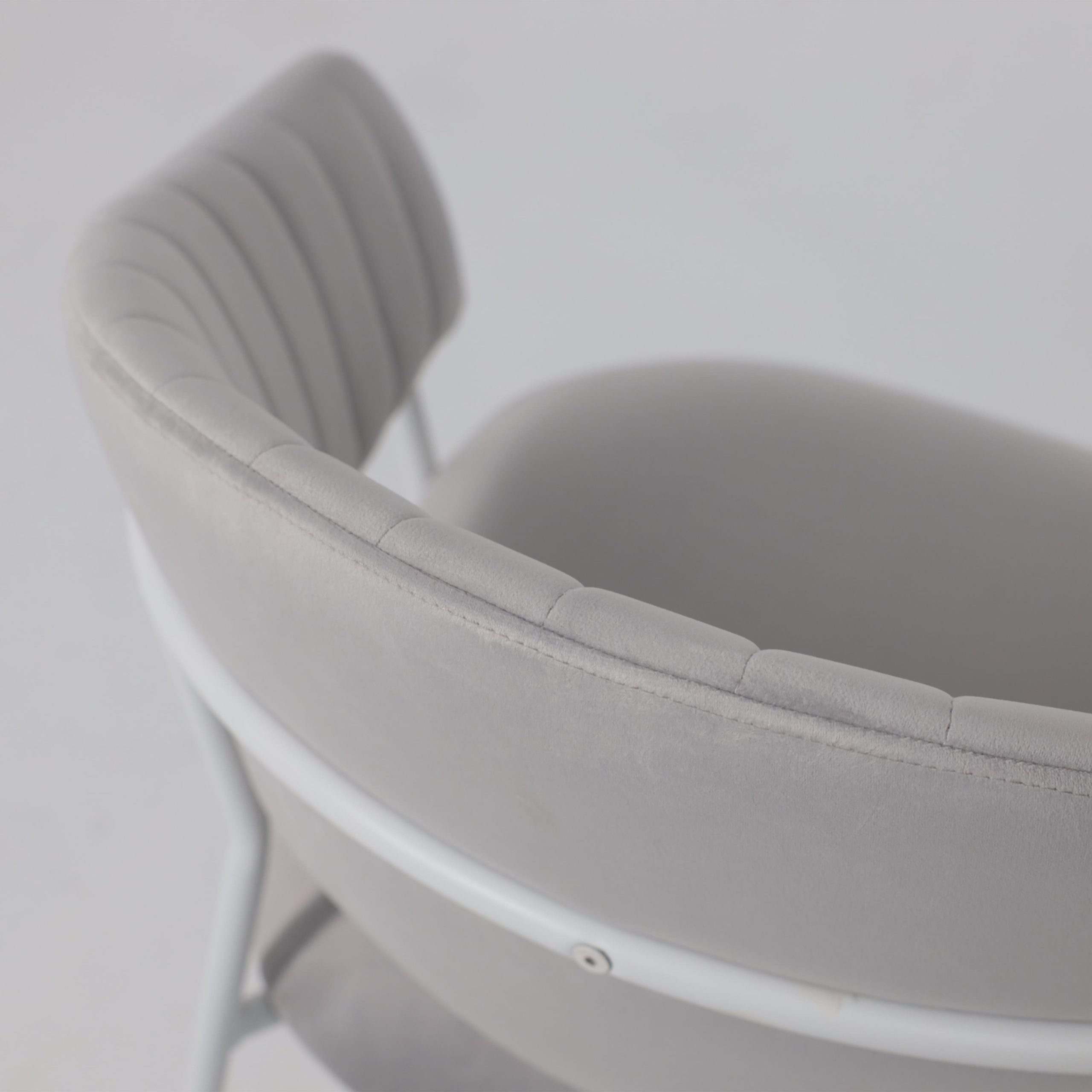 Стул AV 433, светло-серый бархат H-09/белый