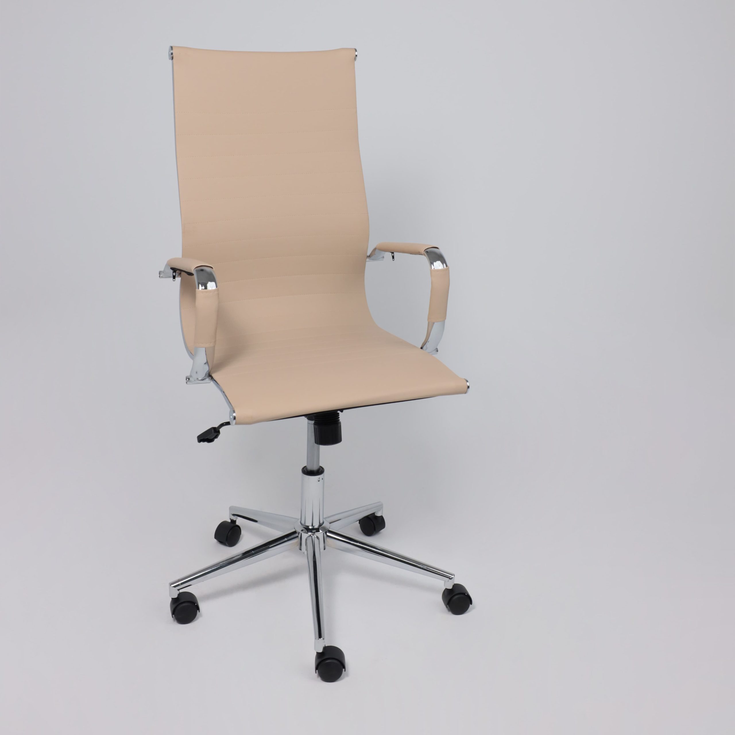 Кресло поворотное EVELIN, экокожа, бежевый