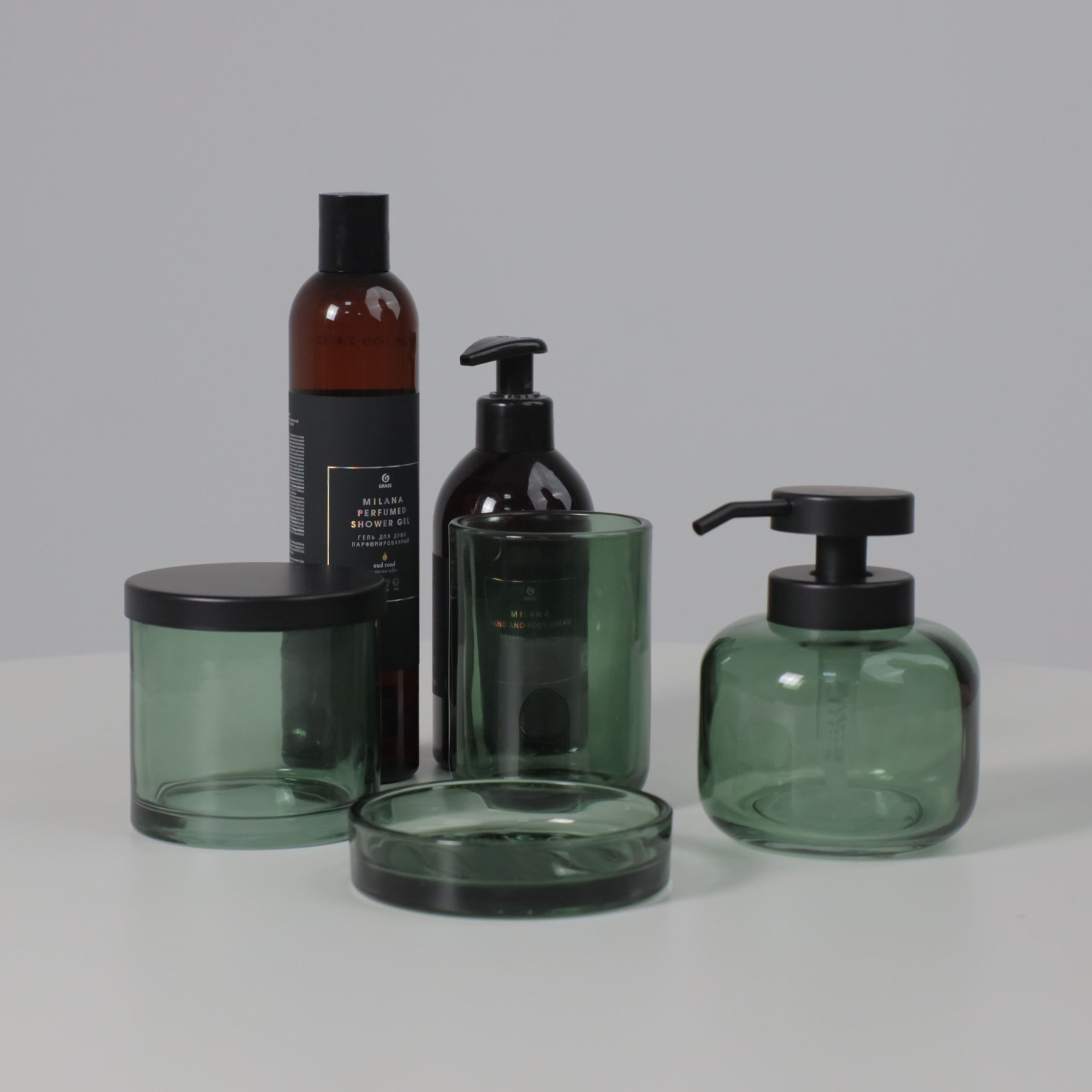 Дозатор декоративный AURA, темно-зеленый