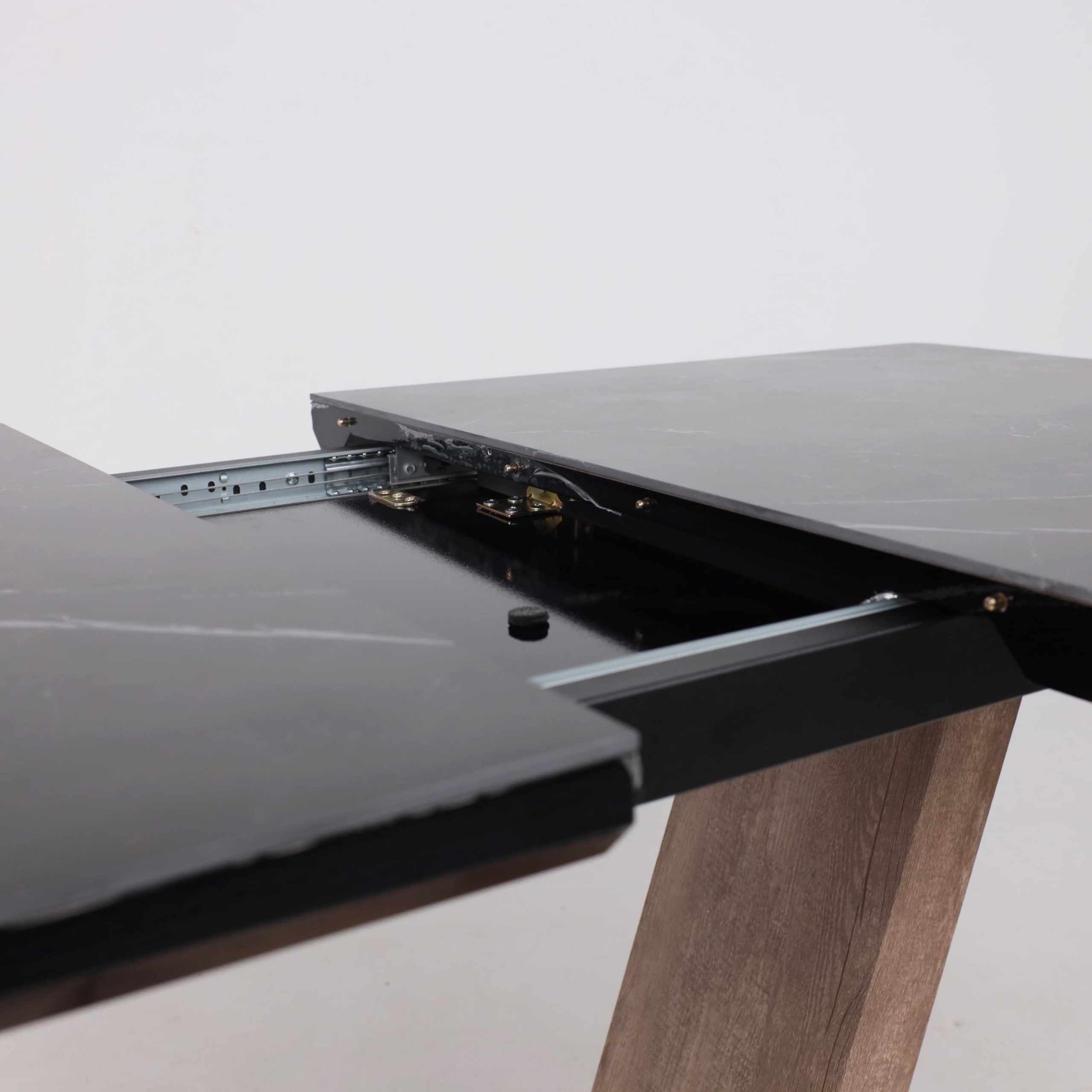 Стол ТОРОНТО, керамика 0 кат. 1400(1715)*800, Камень серый Greys black/Ель умбра