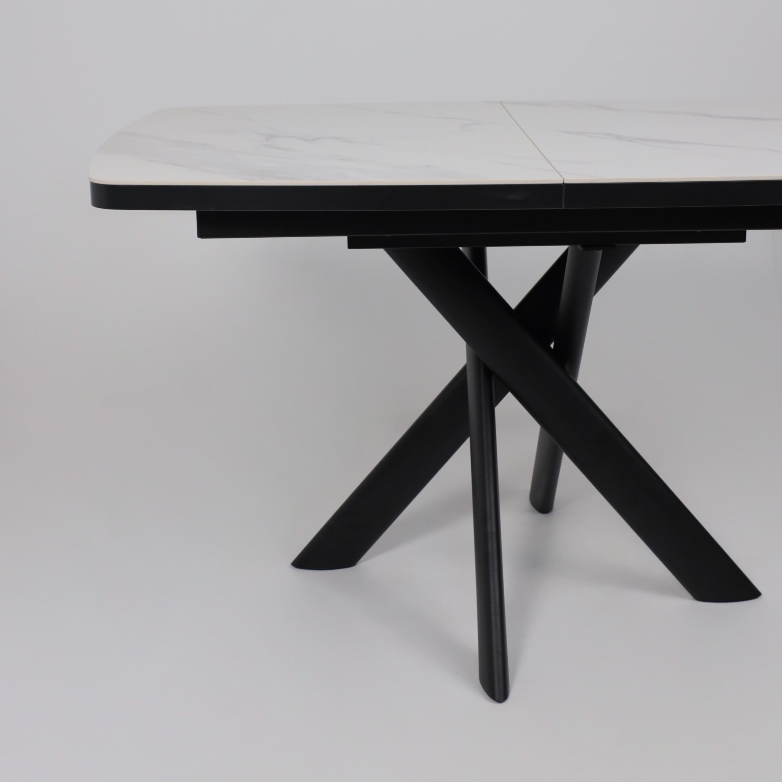 Стол LEONEL-130, раздвижной 130(165)х85, CALAKATTA ST CER/Черный