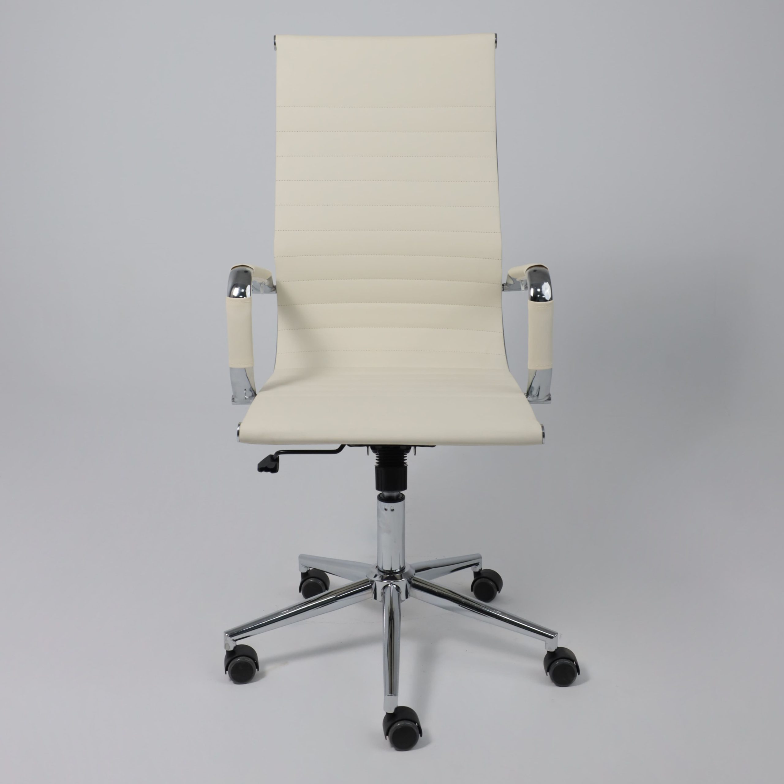 Кресло поворотное EVELIN, экокожа, кремовый