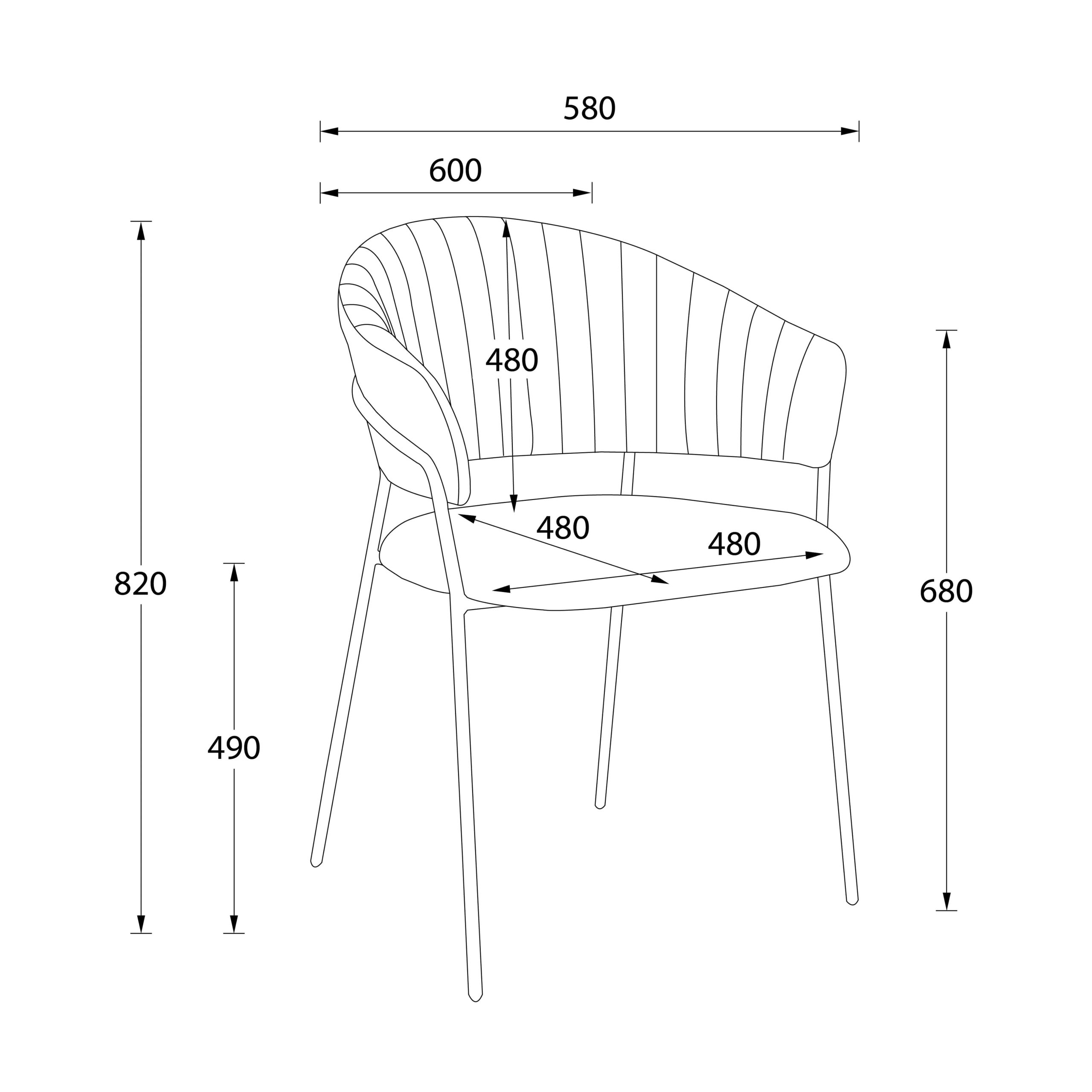 Стул AV 433, светло-серый бархат H-09/белый