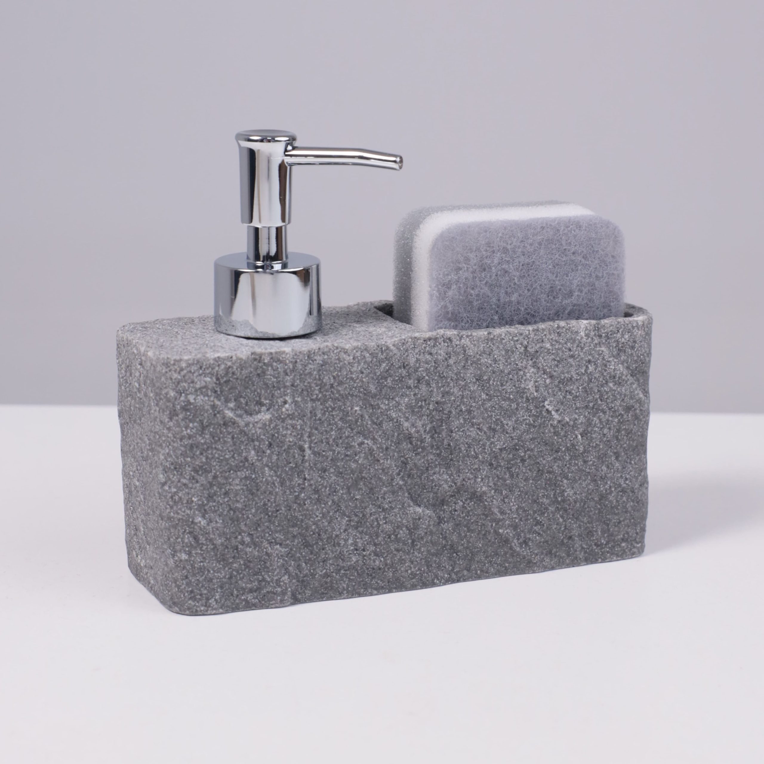 Дозатор декоративный с подставкой для губки NEXUS, серый