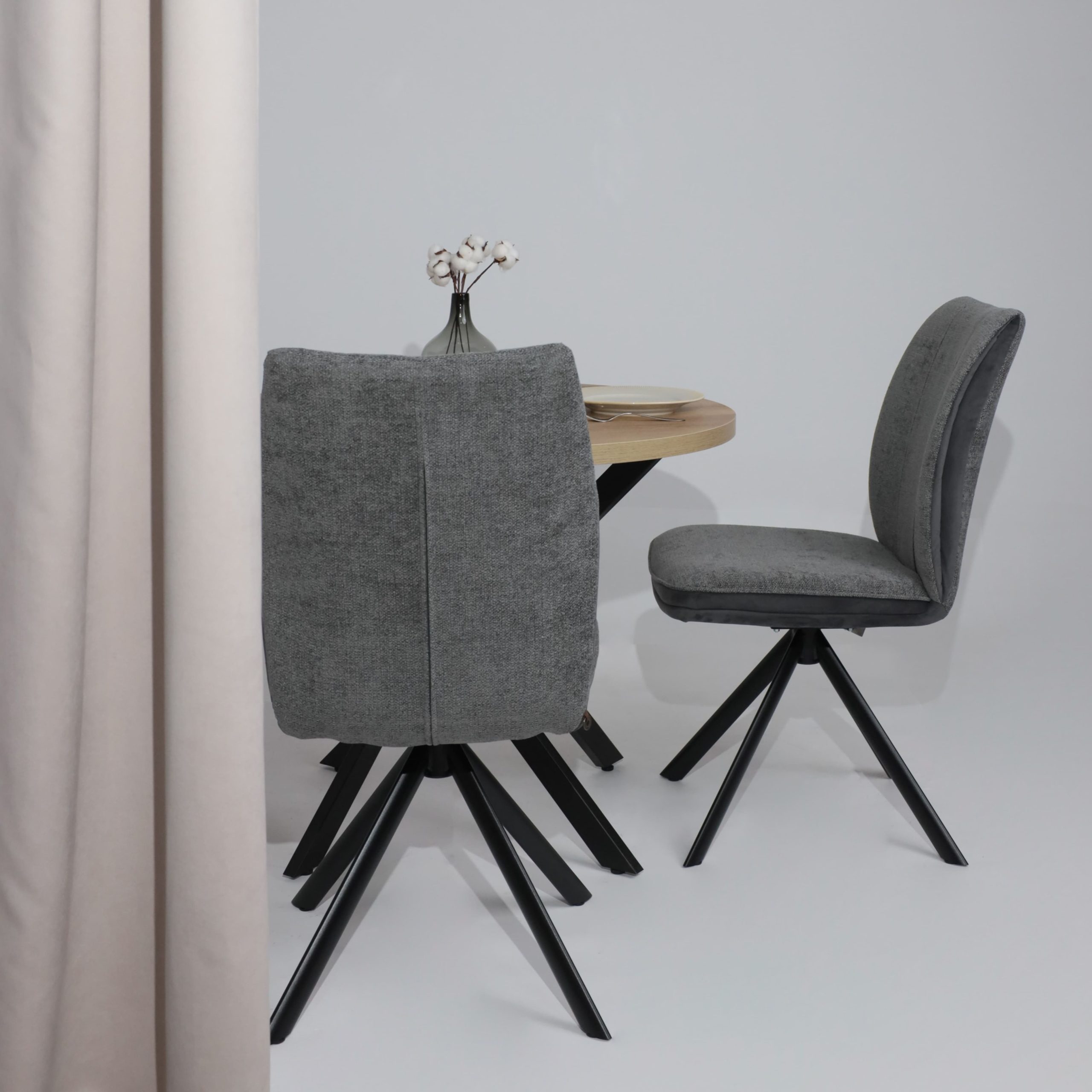 Стул SMART-R 360, g22 GRAPHITE шенилл LUX - d10 HEMATITE LUXчерный