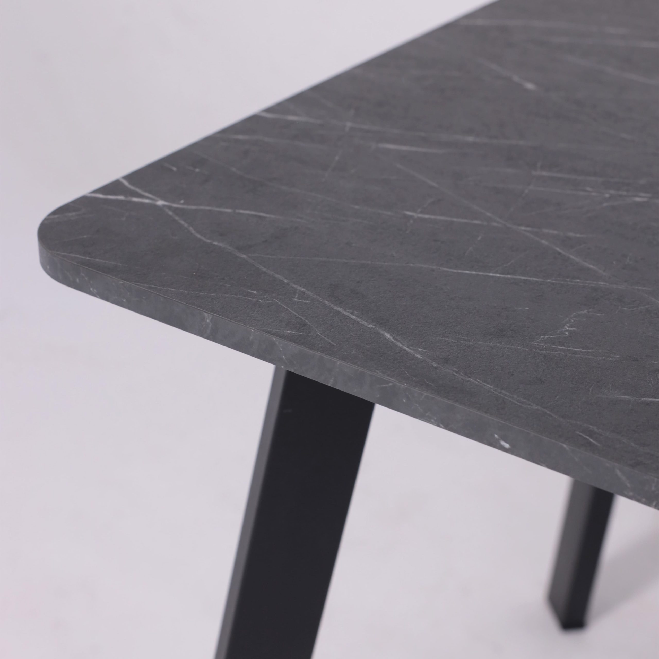 Стол AV 1209/1, ЛМДФ, раздвижной 1200(1600)*800 Мрамор Пьетра Графитовый/черный