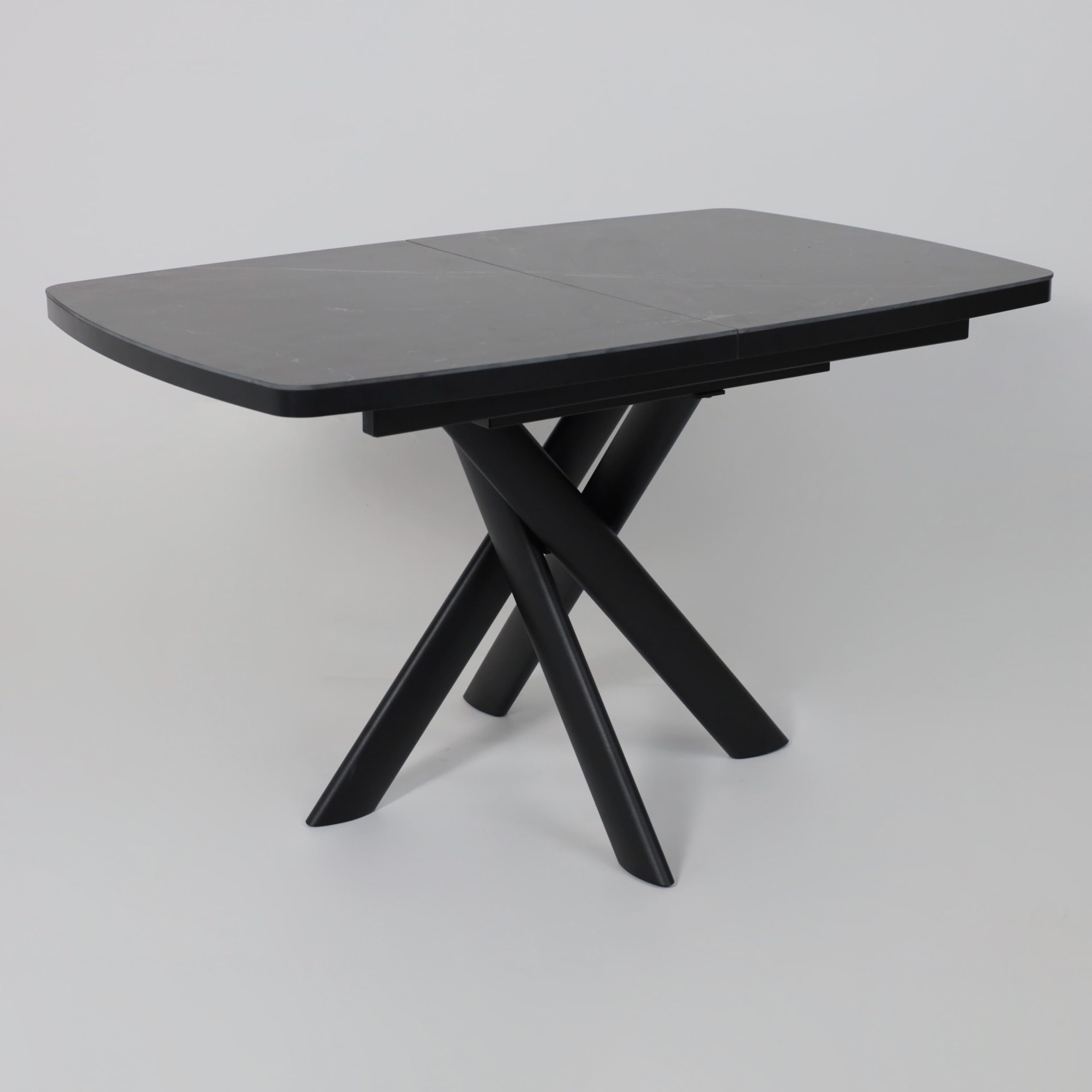Стол LEONEL-130, раздвижной 130(165)х85, STONE BLACK ST CER/Черный