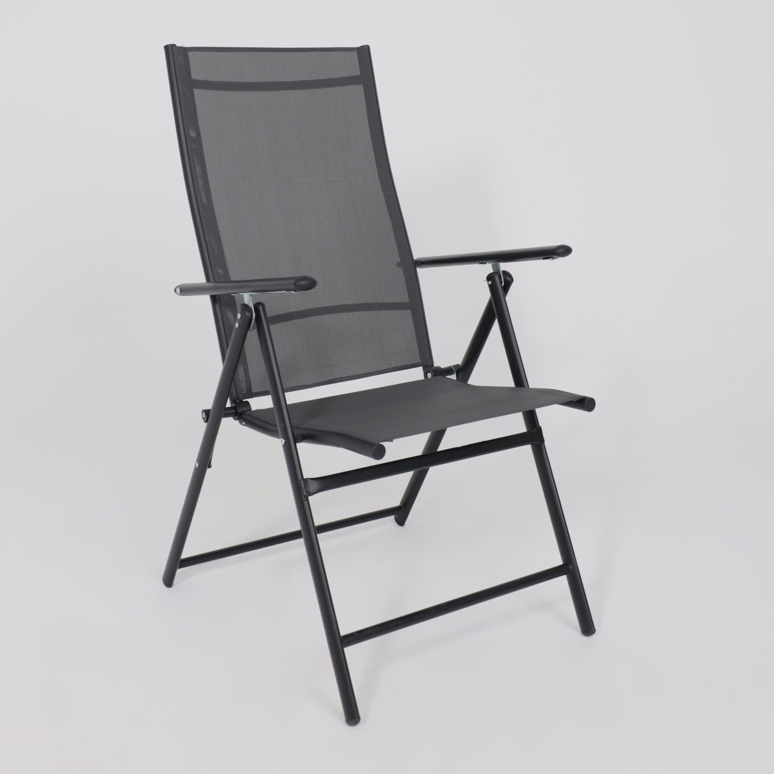 Кресло складное садовое CATANIA, серый/черный