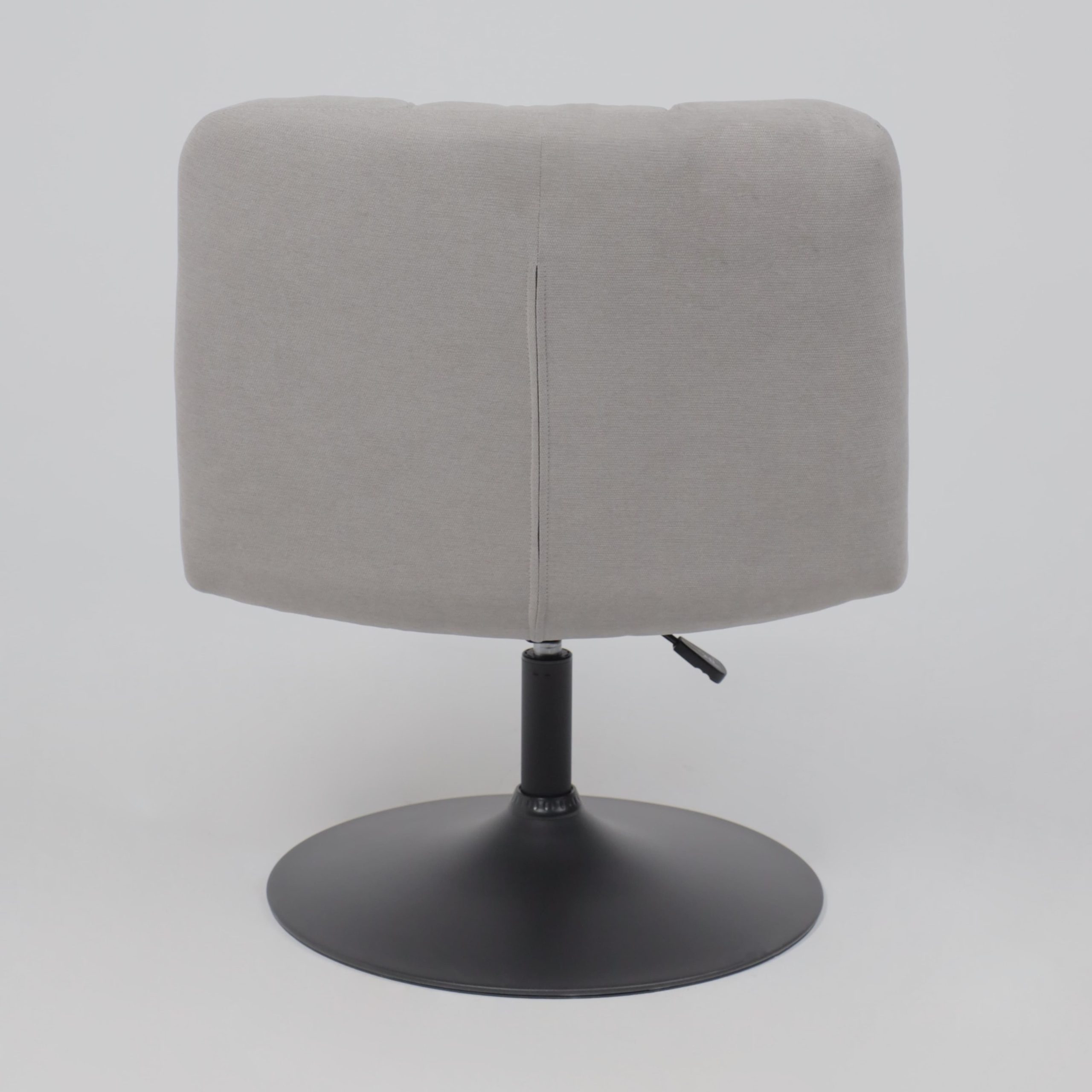 Кресло GRANDE, поворотное, серая ткань Linen Fabric-11/черный