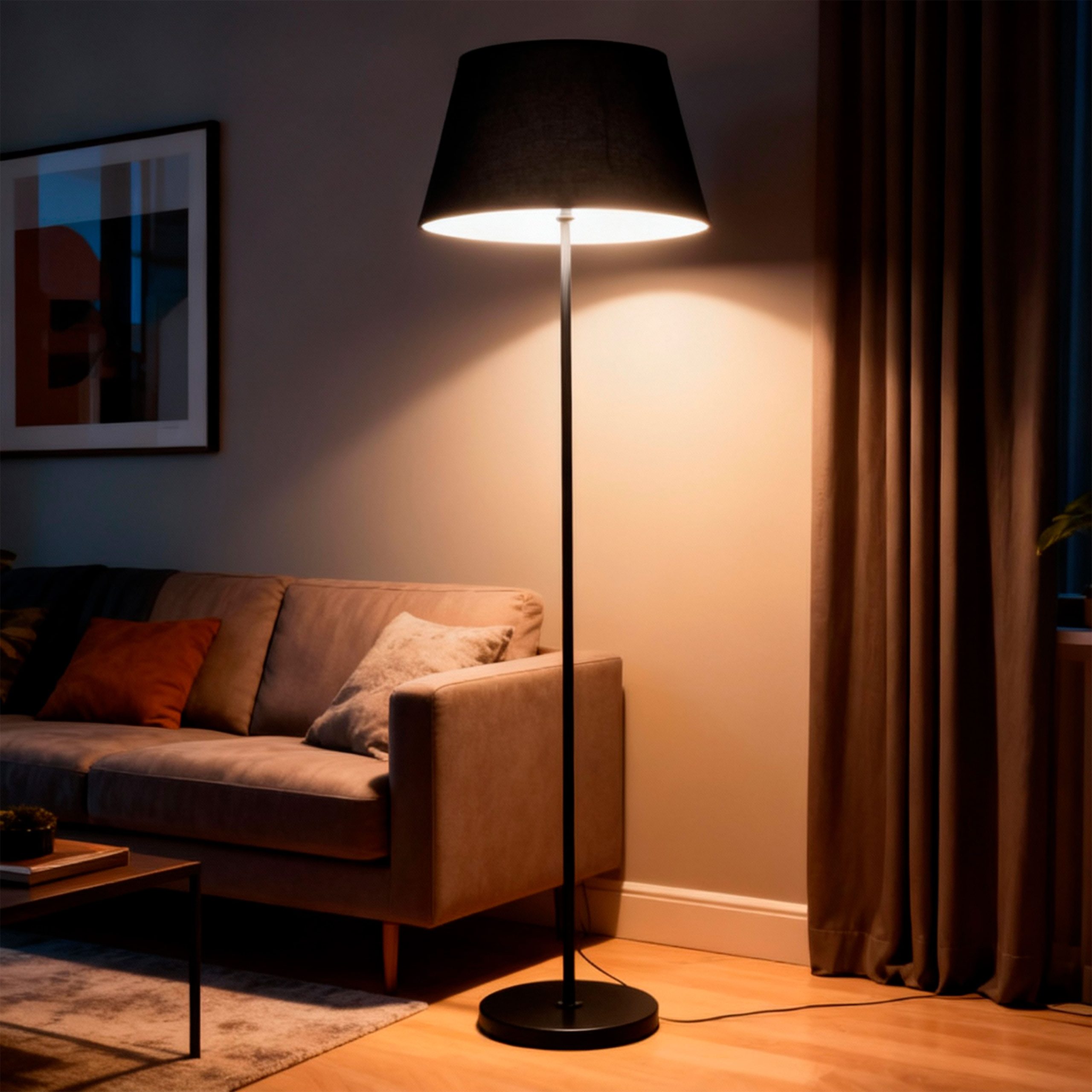 Светильник SHADOW, напольный, E27, черный