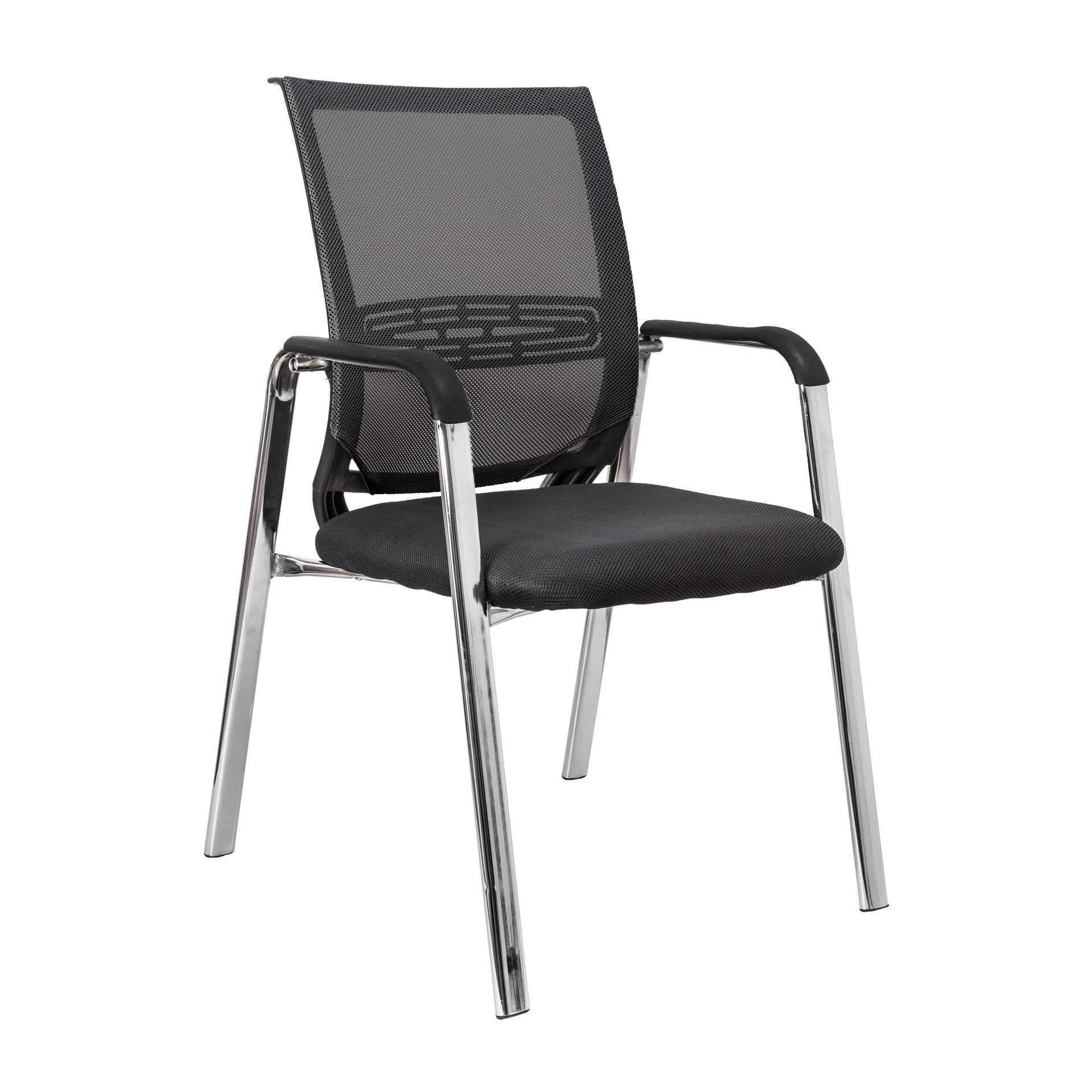 Стул MARCUS, чёрный+черный/хром