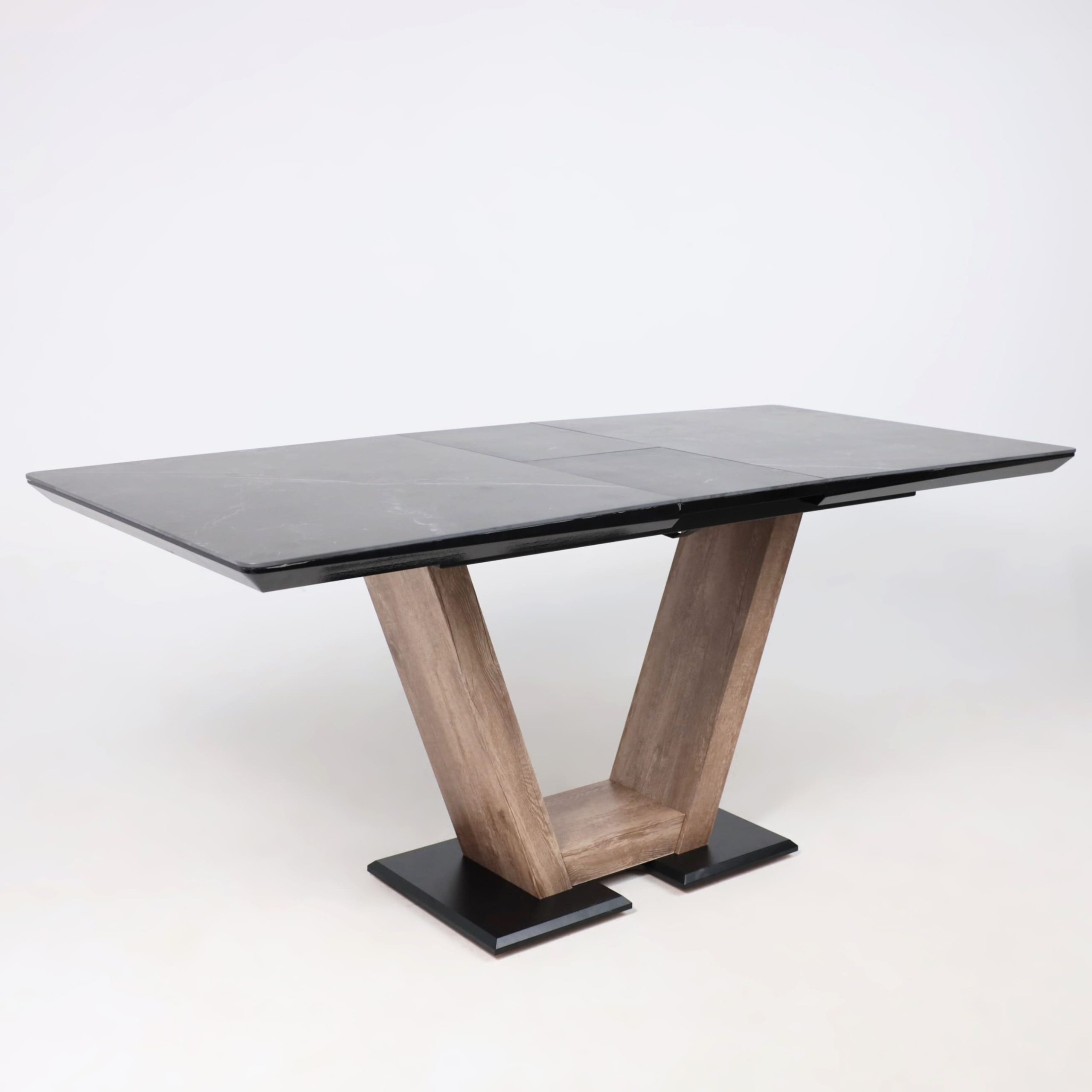 Стол ТОРОНТО, керамика 0 кат. 1400(1715)*800, Камень серый Greys black/Ель умбра