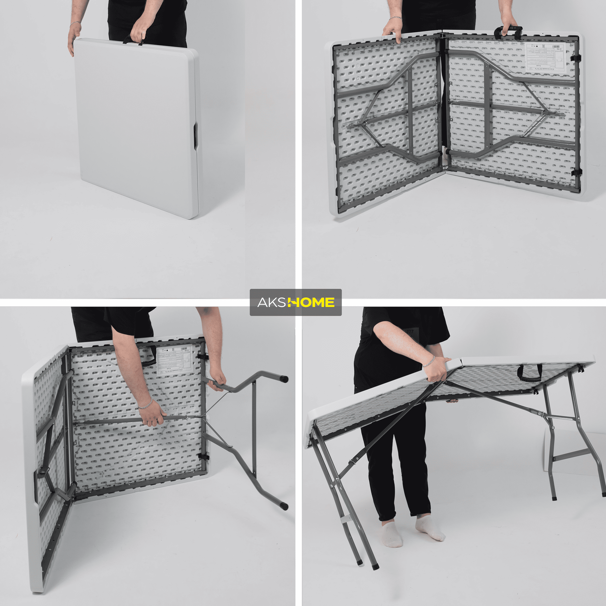 Стол складной 152*76*74, белый