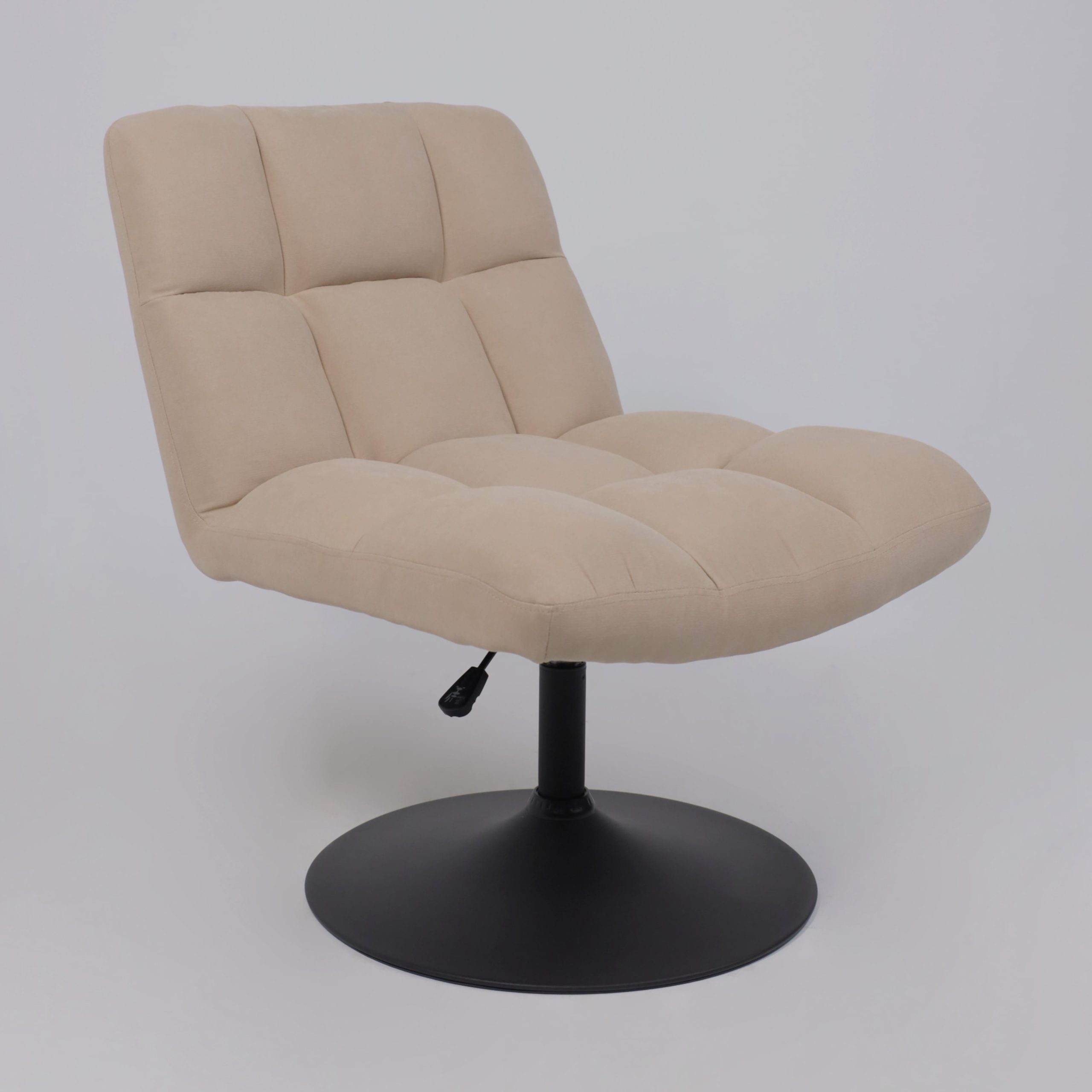 Кресло GRANDE, поворотное, песочная ткань Linen Fabric-3/черный