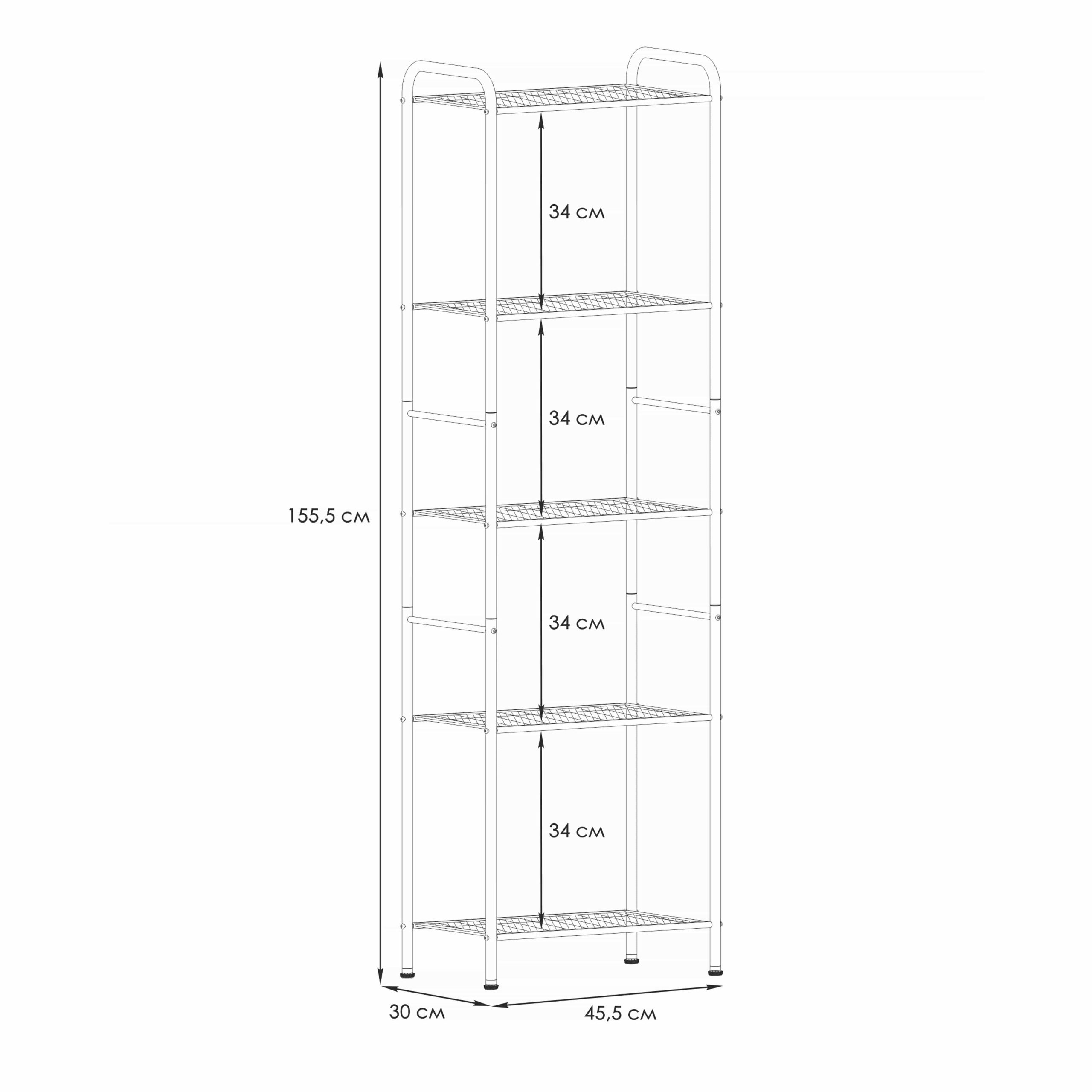 Стеллаж Валенсия 15, (чёрный)