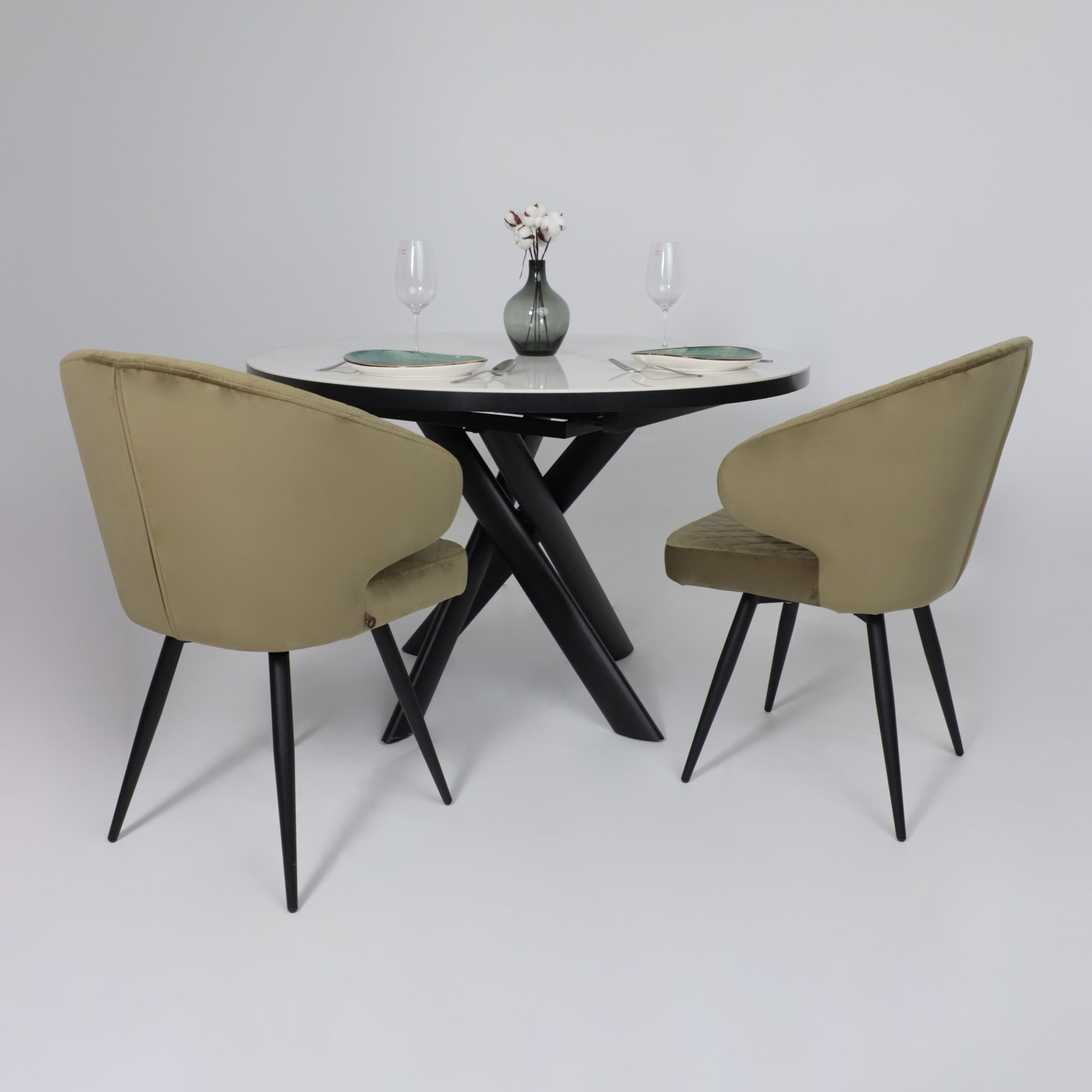 Стул ROB-R1 360, d12 OLIVE LUXчерный