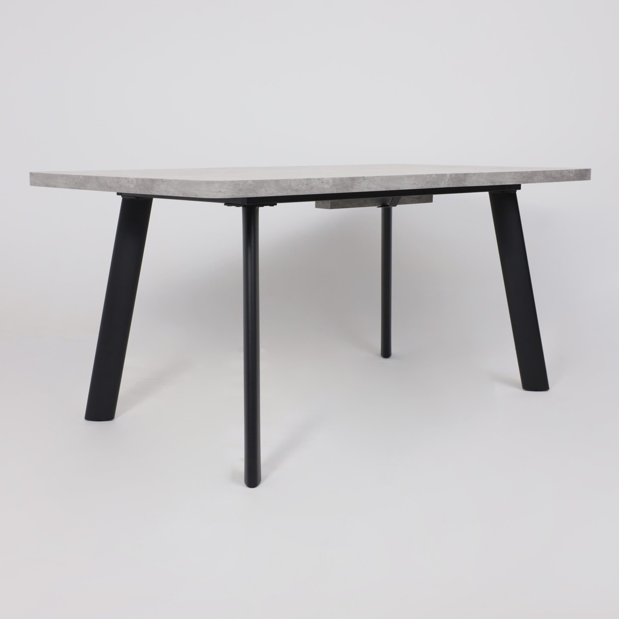 Стол LEON LUX RADIAL-180, раздвижной 180(240)х95, Серый сланец/Чёрный