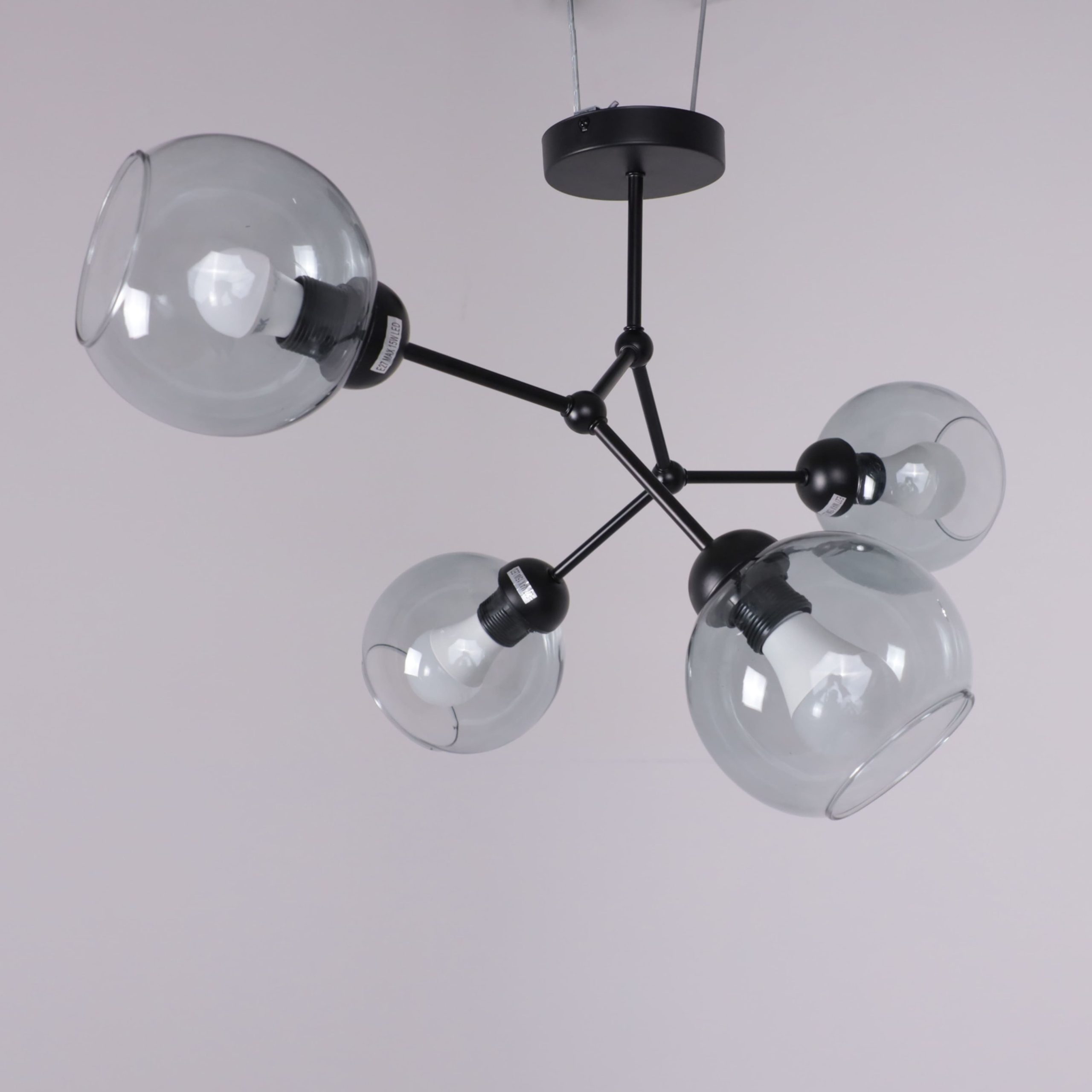 Светильник ATOM, потолочный, 4*E27, дымчатый