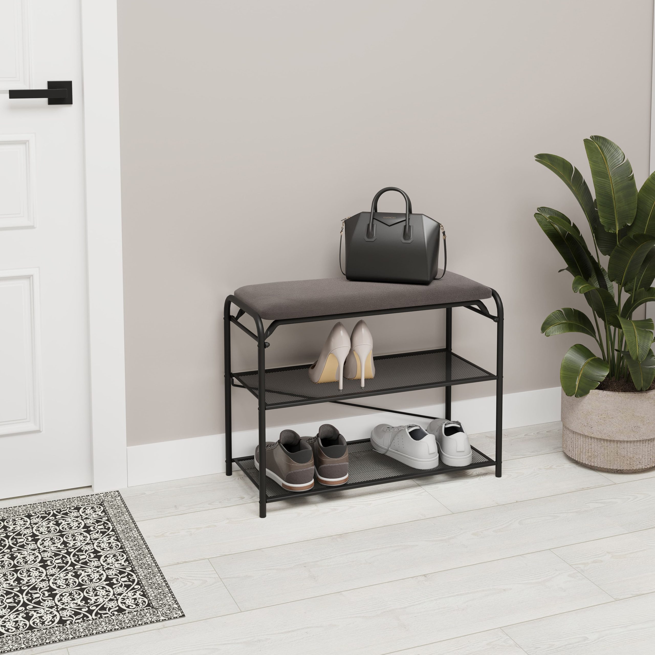 Подставка для обуви Гранада 23 НБК, (чёрный, нубук)