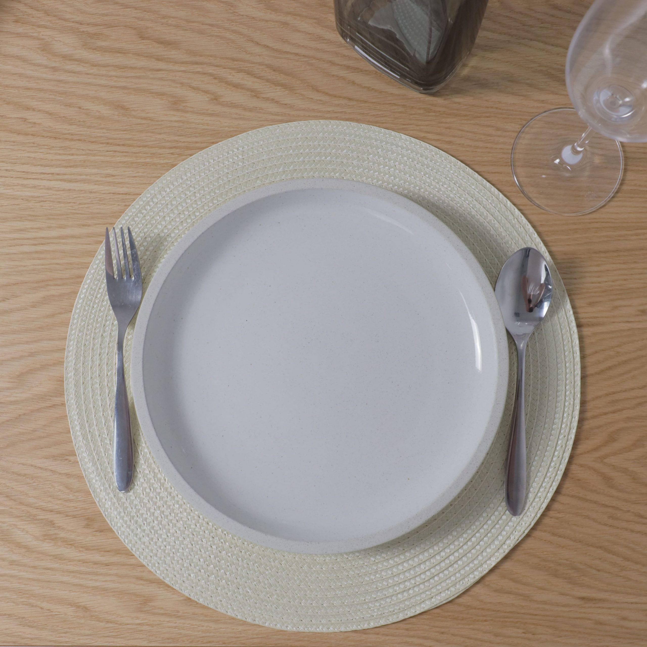 Подставка сервировочная BLISS, круглая, темно-бежевый, 38см