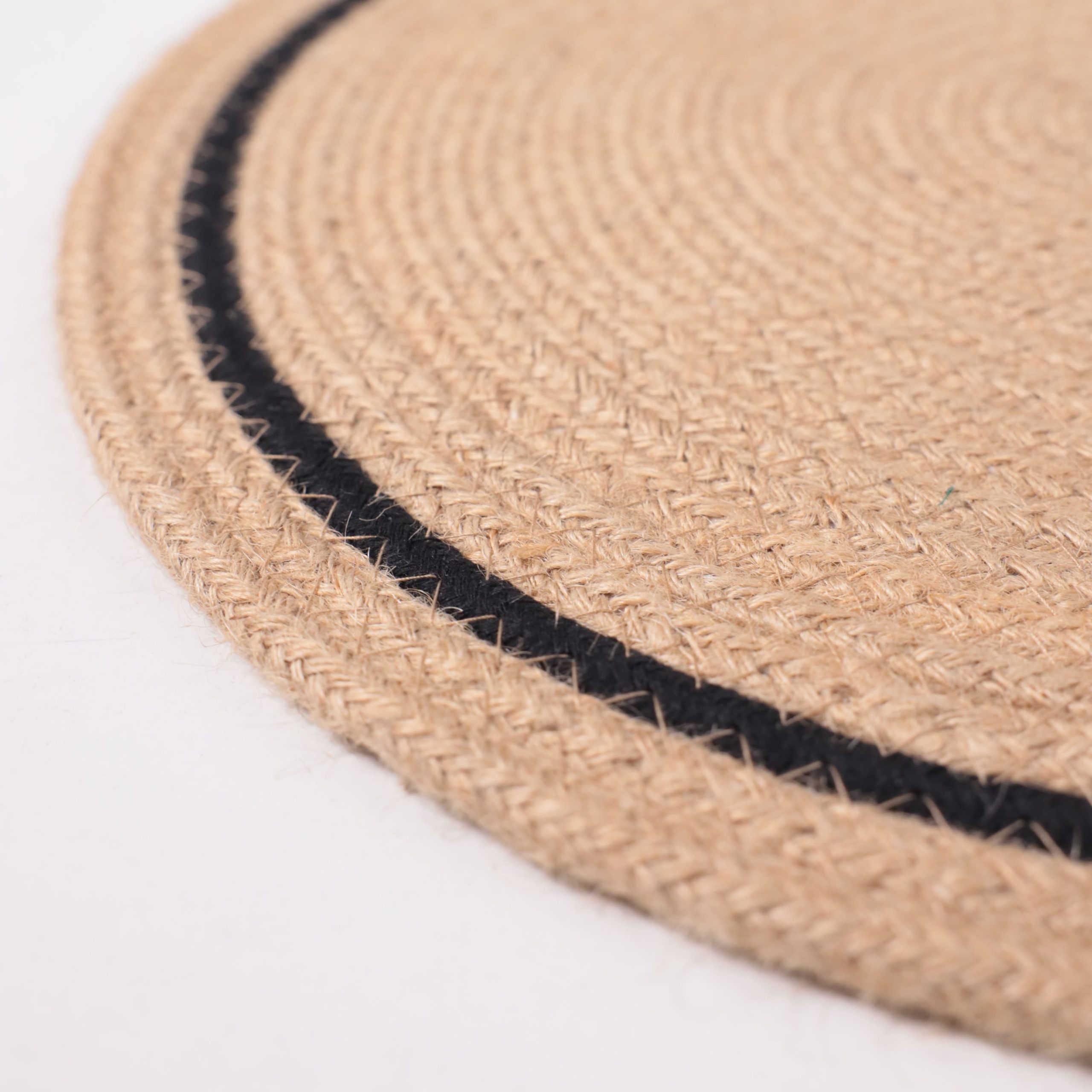 Подставка сервировочная LINENOVA, круглая, натуральный+черный, 38см